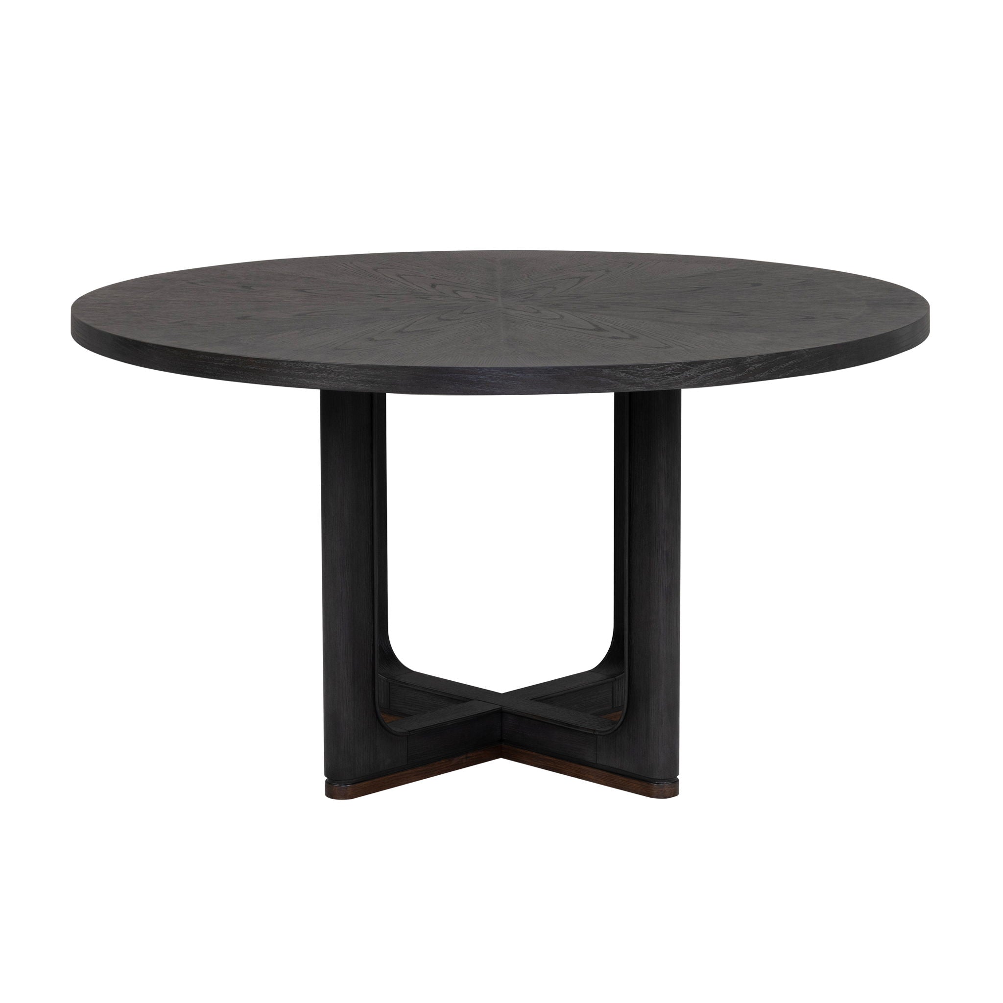 Waterfall - Round Dining Table - Deep Ebony