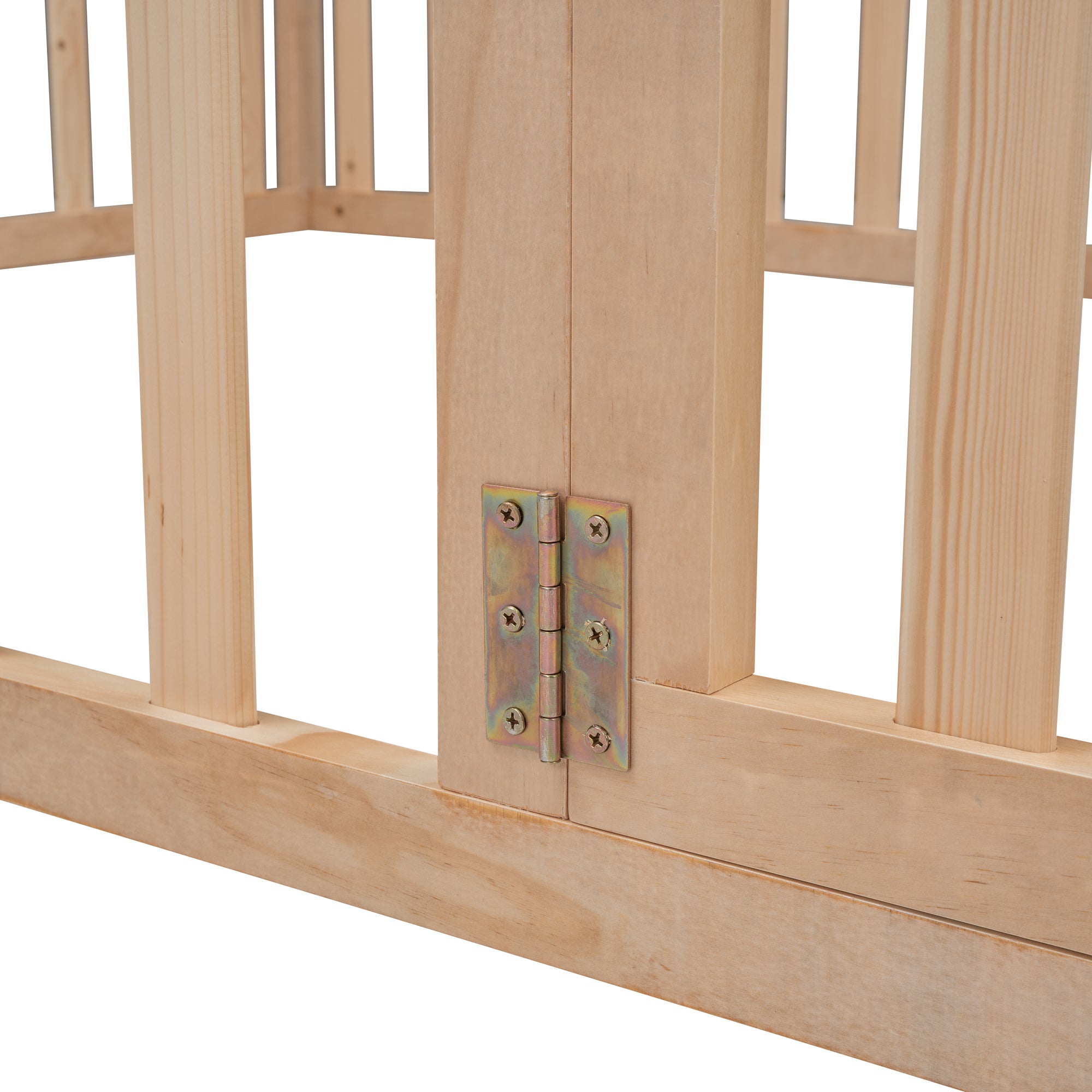 Full Size Wood Daybed Frame with Fence, Natural(OLD SKU:WF289662AAM)