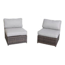 Modular 4 Person Outdoor Seating Group With Cushions - Espresso