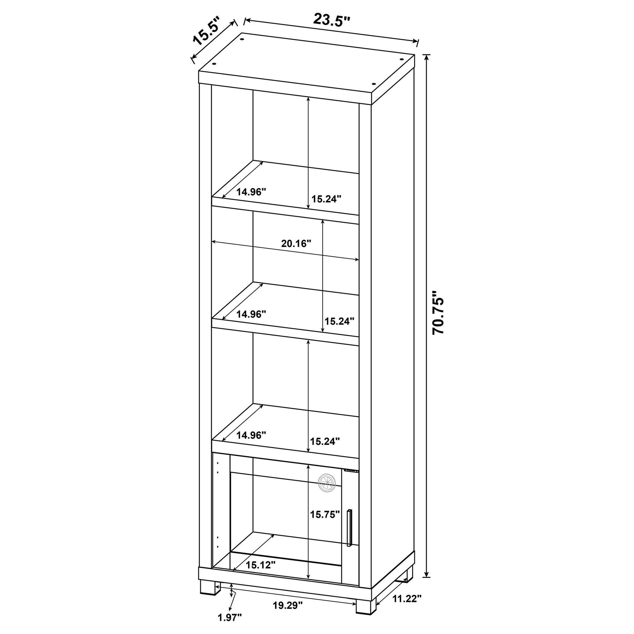 Jupiter 3-piece Entertainment Center 79-inch TV Stand Black