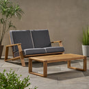 Paloma - Contemporary Loveseat And Coffee Table Set With Weather Resistant Cushions