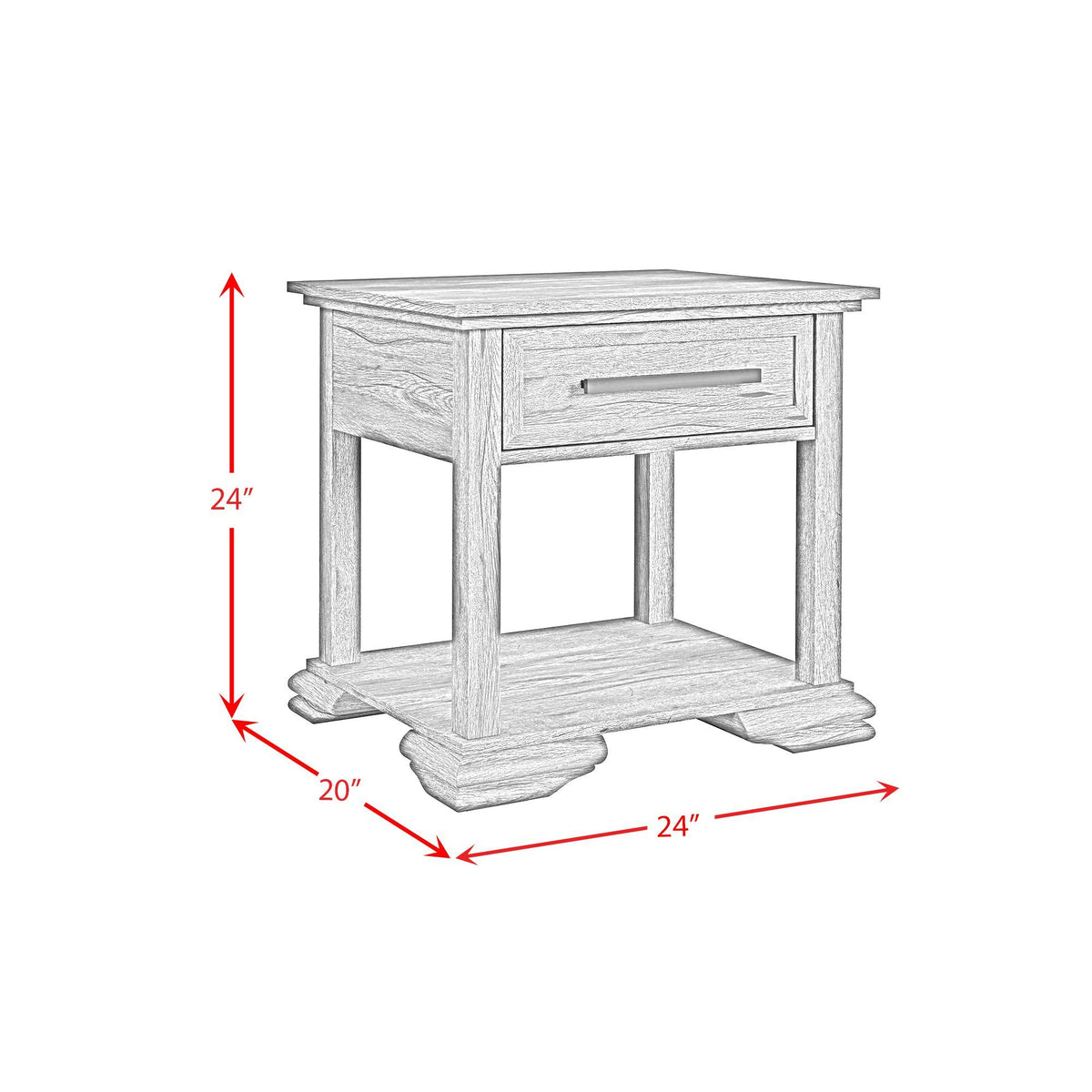 Park Ridge Table in Dark Gray by Elements International, view 14