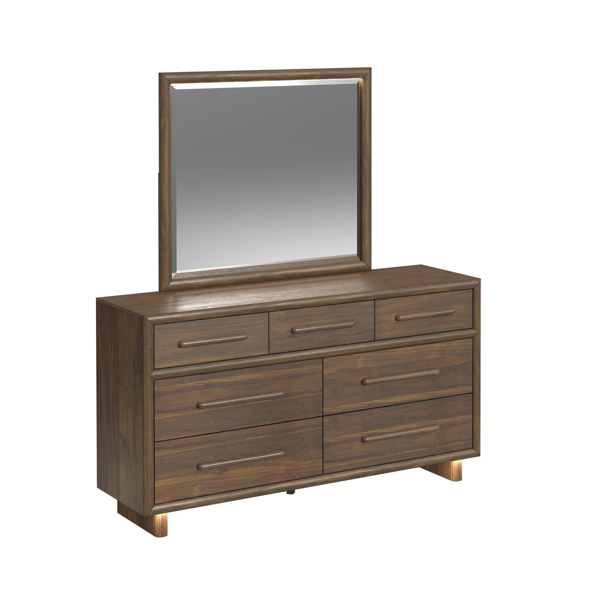 Brisbane Dresser With LED in Dark Brown by Elements International, view 2