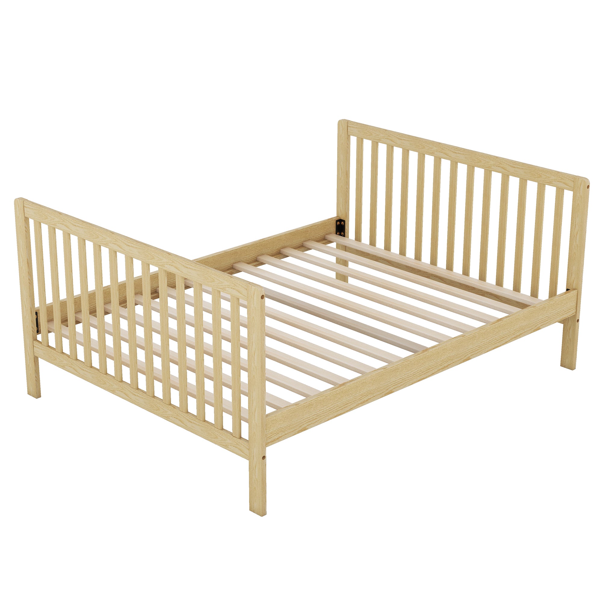 Convertible Crib/Full Size Bed with Changing Table, Natural - Atlantic Fine Furniture Melbourne FL