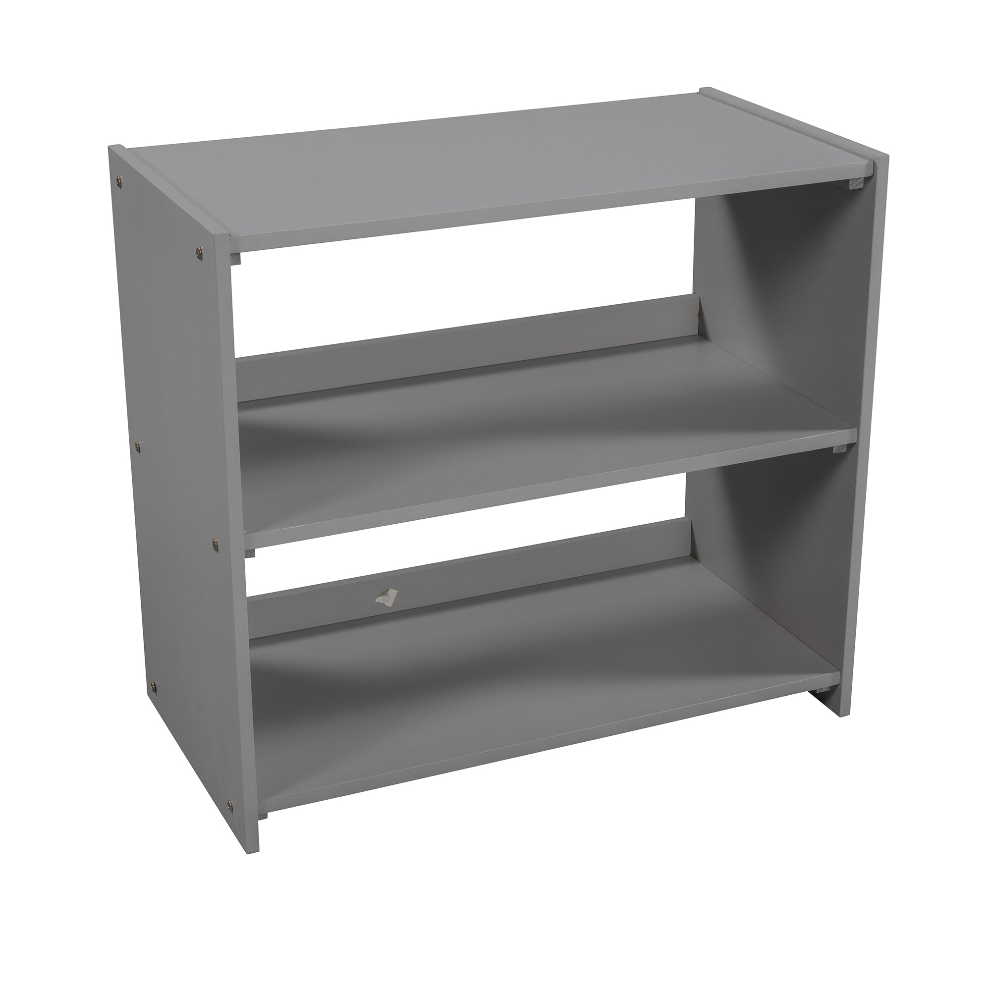 Low Loft Bed with Attached Bookcases and Separate 3-tier Drawers,Convertible Ladder and Slide,Twin,Gray - Atlantic Fine Furniture Melbourne FL