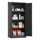 Heavy Metal Garage Storage Cabinet With Locking Doors, Steel, Adjustable Shelves