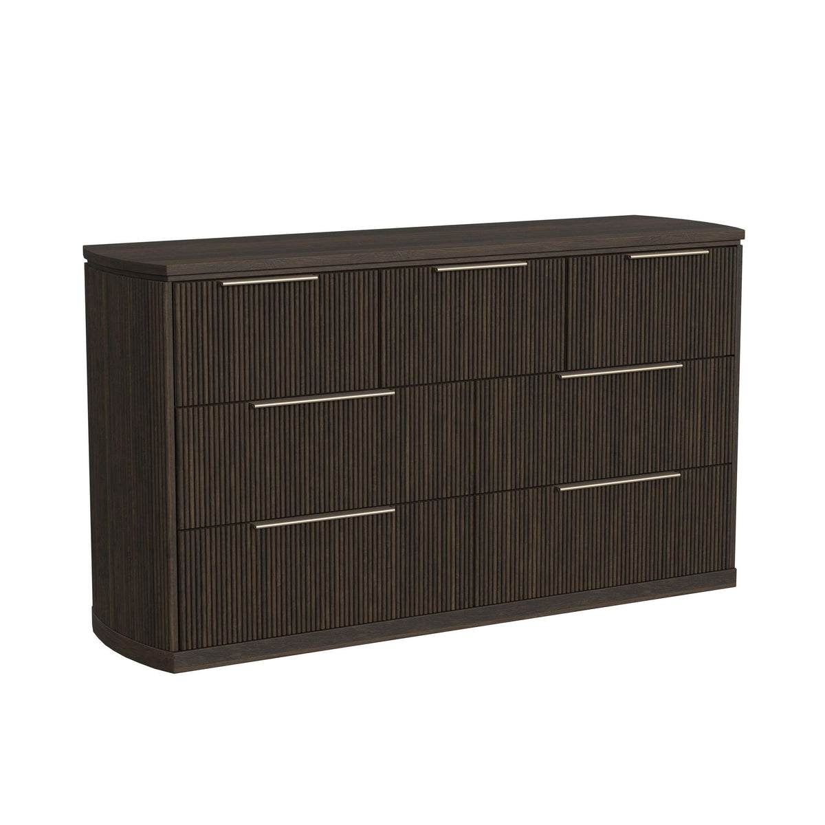 Sylvie Bedroom Set With Upholstered Bed in Dark Brown by Elements International, view 44