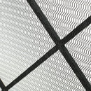 Minimalist Single Panel Iron Fireplace Screen With Diamond Design