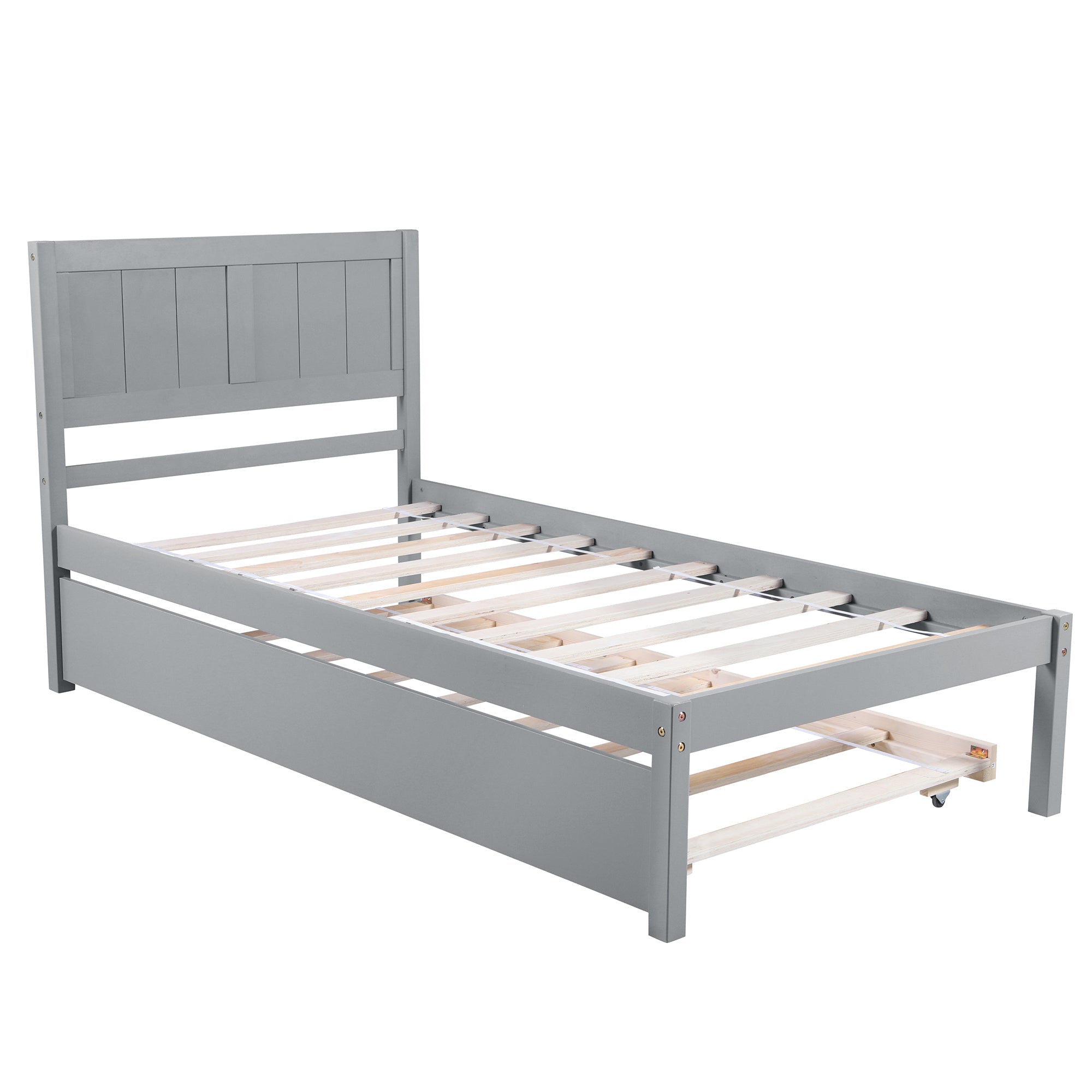 Twin size Platform Bed Wood Platform Bed with Trundle - Atlantic Fine Furniture Melbourne FL