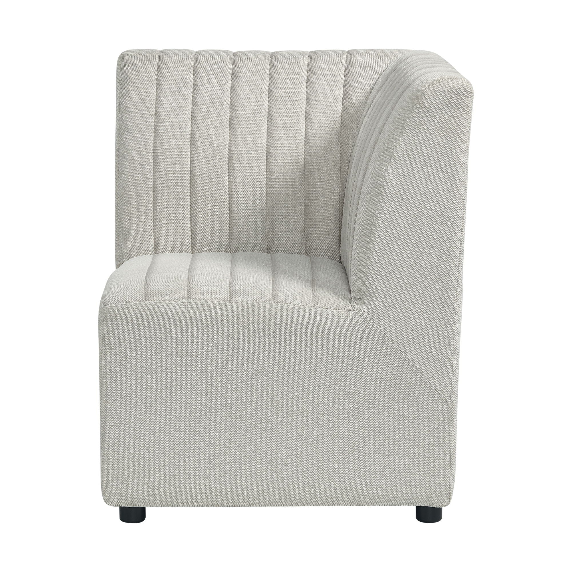 Jemma Dining Corner Chair in Beige Linen by Elements International, view 3
