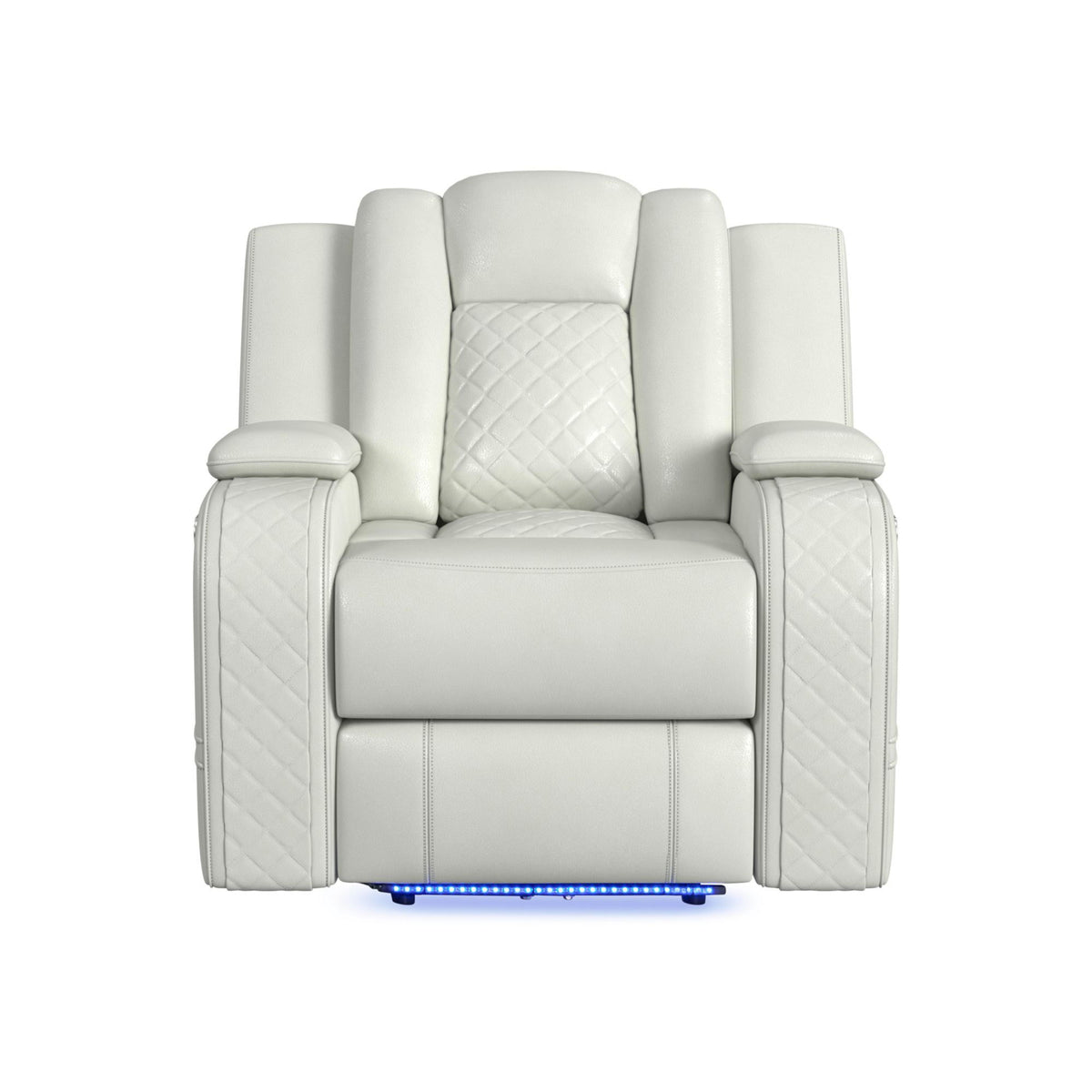 Carlo Power Motion Recliner With Power Headrest, LED in Black by Elements International, view 7