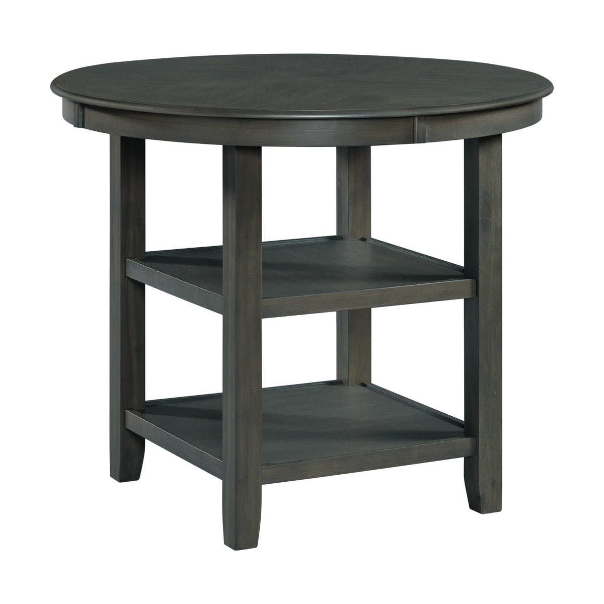 Amherst Counter Table With Wood Leg in Gray Finish by Elements International