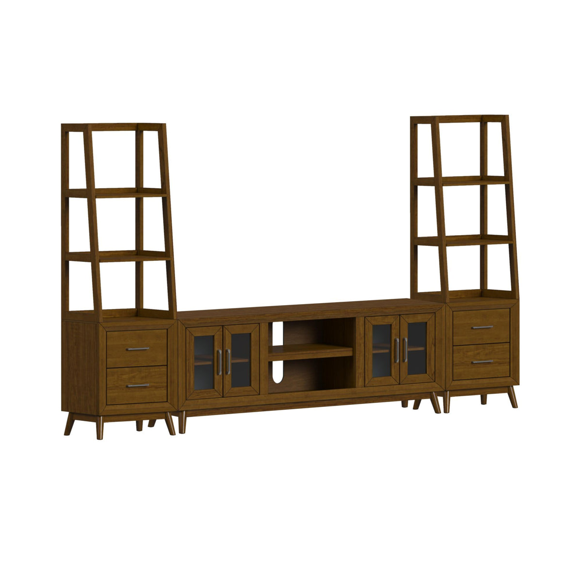 Santa Barbara 5 Piece Entertainment Unit in Dark Brown by Elements International