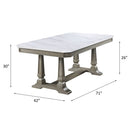 Zumala - Dining Table - Marble & Weathered Oak Finish - Atlantic Fine Furniture Inc