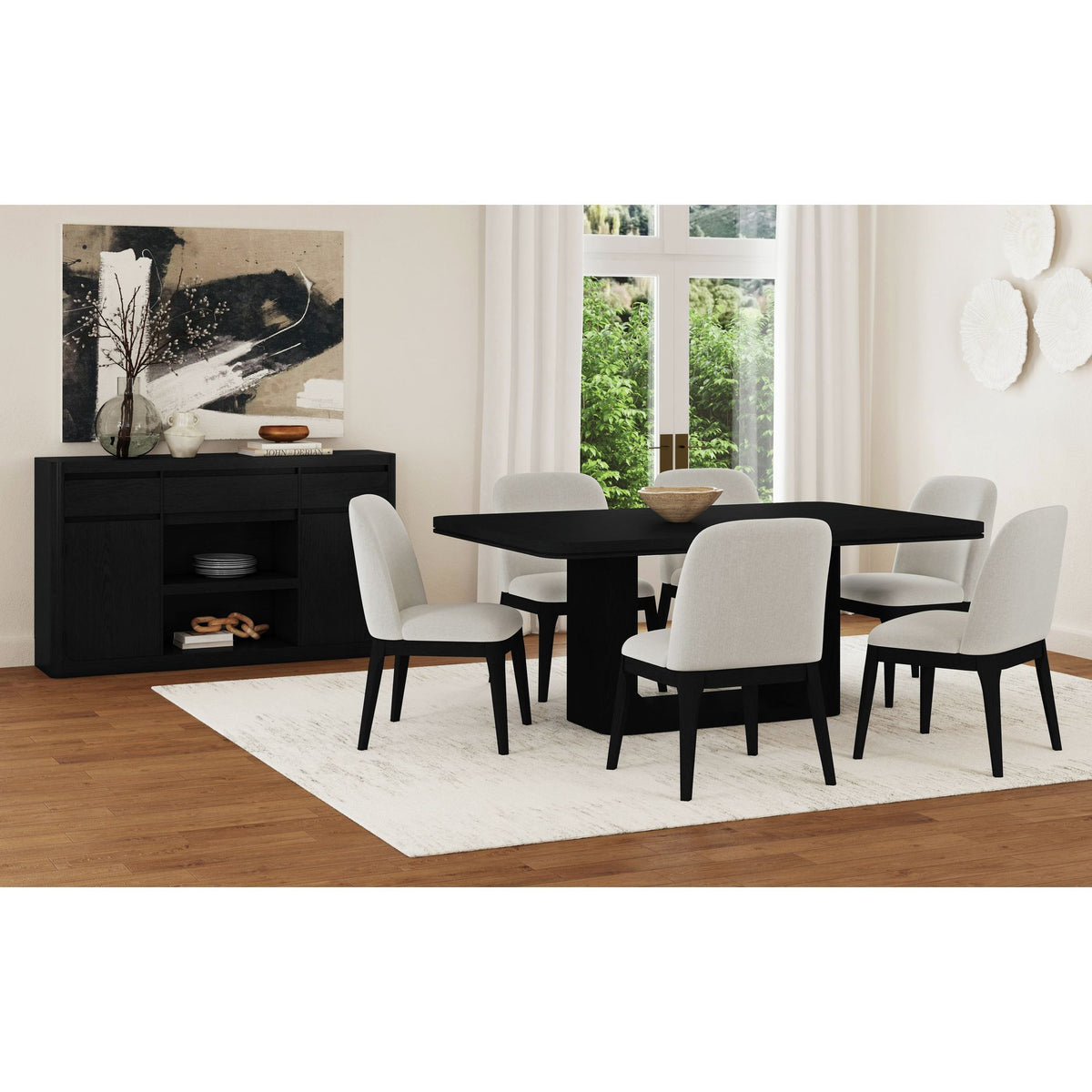 Rosalie Standard Height Dining Set in Black by Elements International, view 13