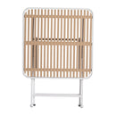 Modern Folding Square Table, Water Proof And Wear Resistant - Apricot / White