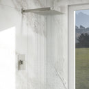 Shower Faucet Set With Rainfall Shower Head And Shower Valve, Stainless Steel And Brass