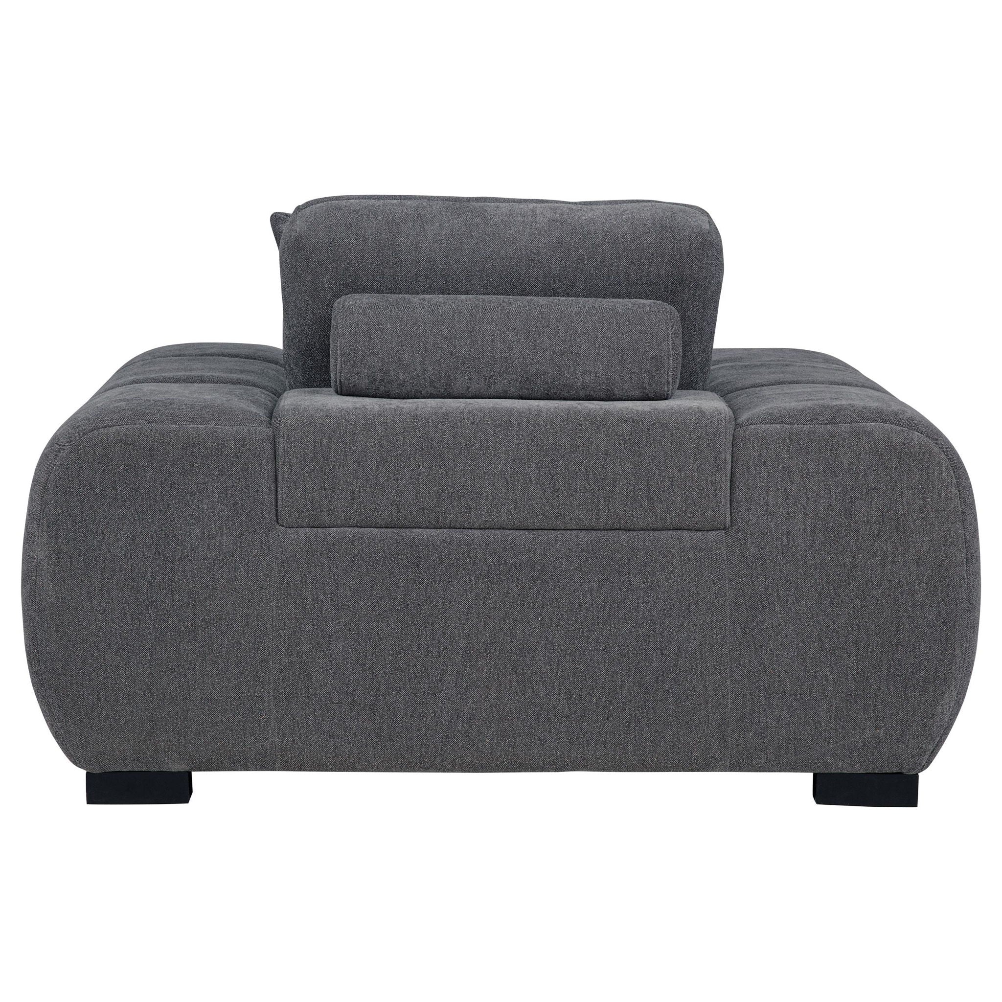 Octavia Upholstered Track Arm Accent Chair Charcoal Grey - Atlantic Fine Furniture Melbourne FL