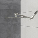 Luxury Rain Shower Head With Adjustable Arm, 10" Square, Stainless Steel - Brushed Nickel