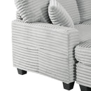 Upholstered U-Shaped Sectional Sofa With Movable Ottoman And Side Storage Pockets