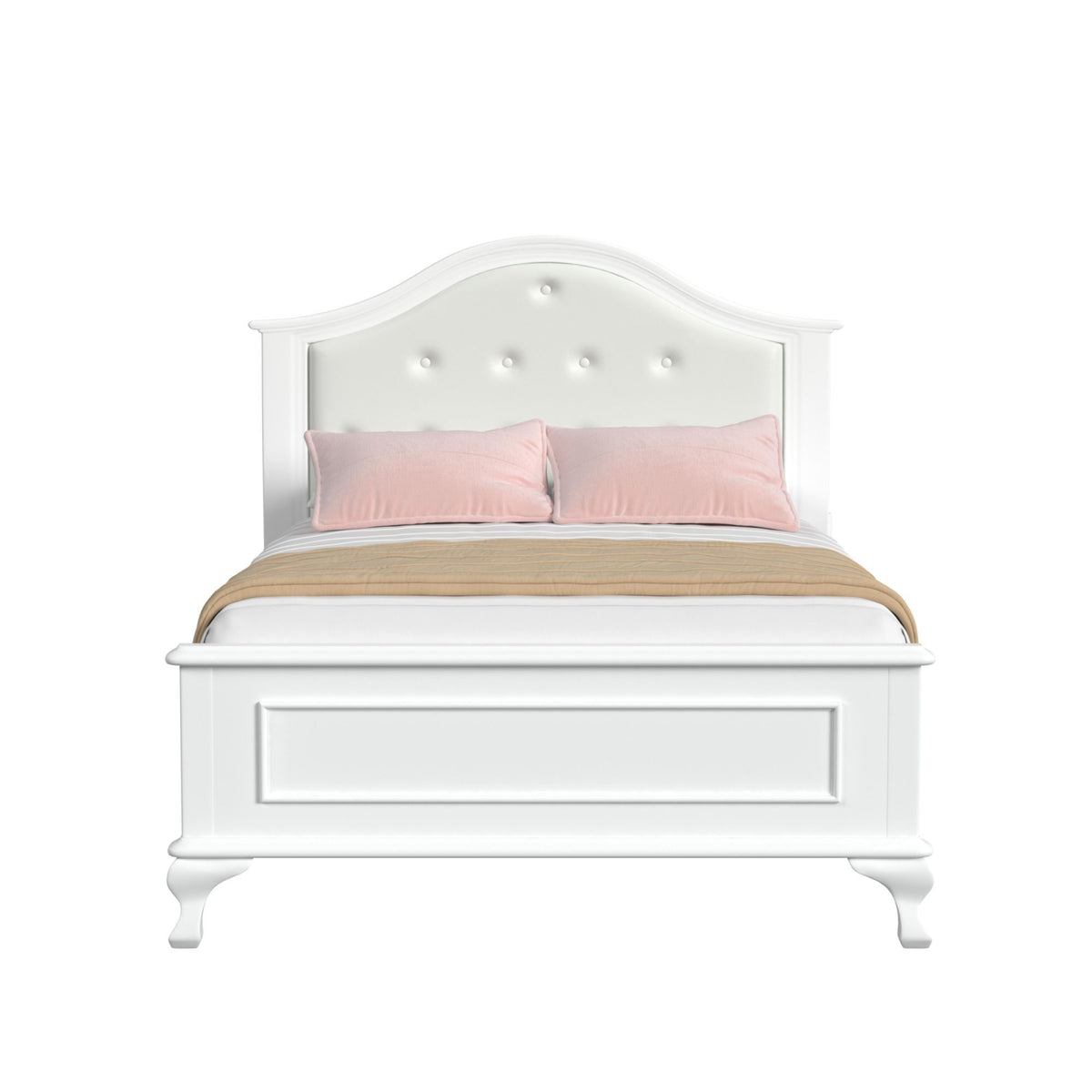 Jesse Panel Bed in White by Elements International, view 3