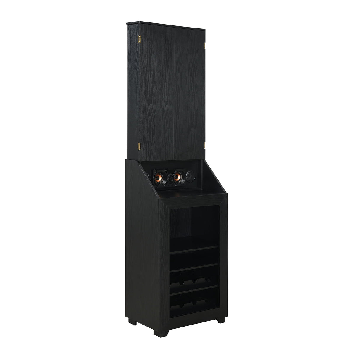Hurricanes Dartboard Cabinet With Speaker And LED in Black by Elements International
