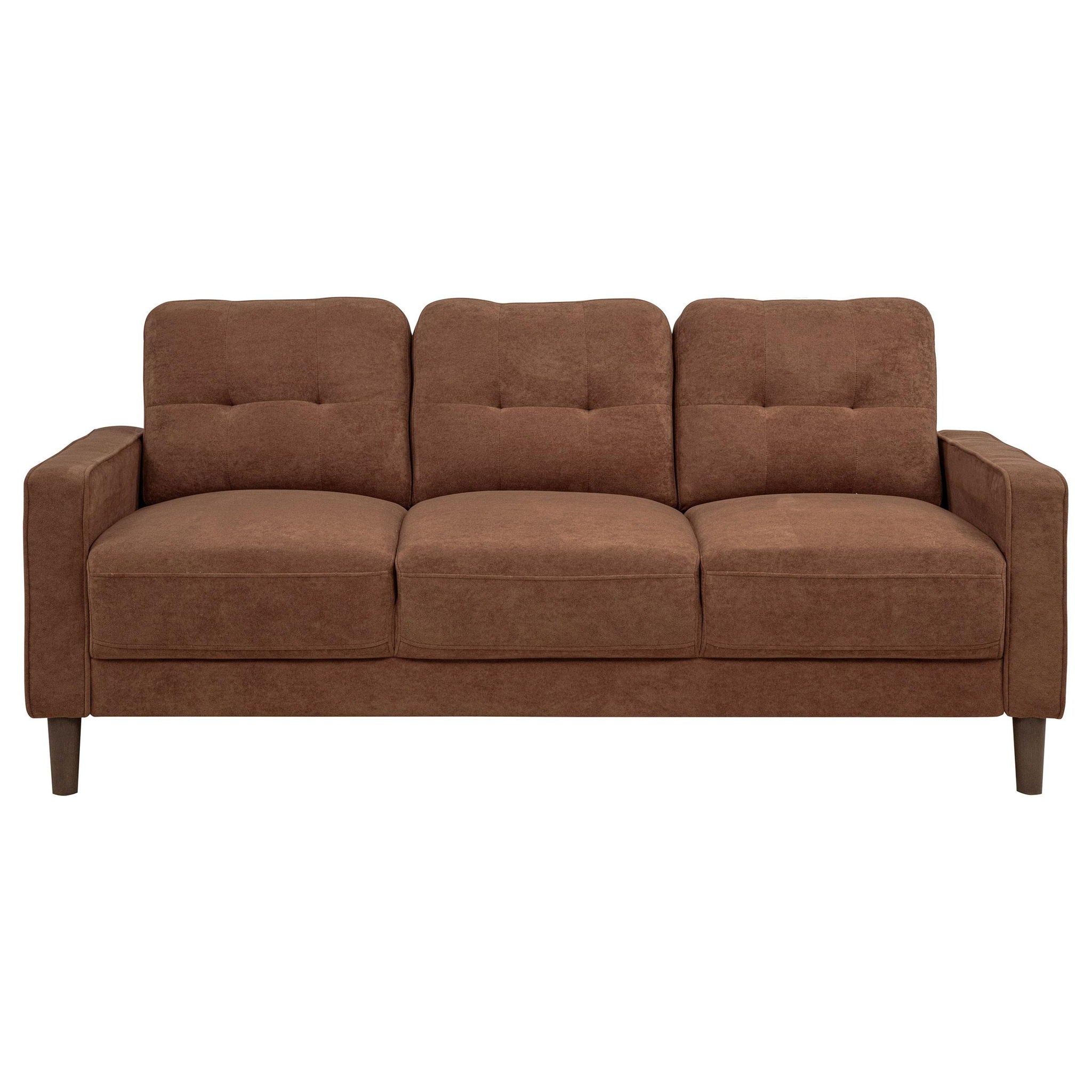 Bowen II 3-piece Fabric Upholstered Track Arm Sofa Set Rust