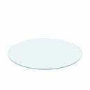 20" Round Tempered Glass Table Top Clear Glass 1 / 4" Thick Flat Polished Edge - Transparent