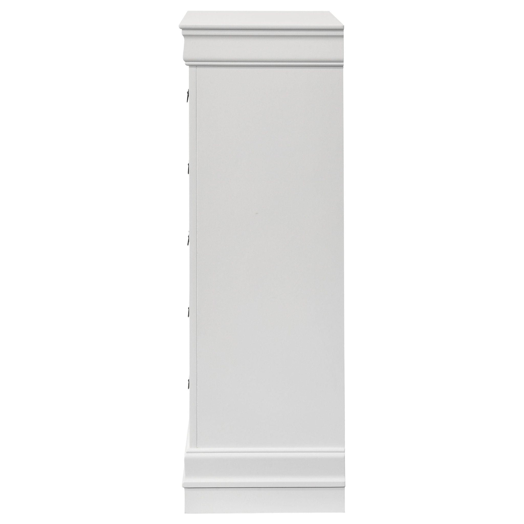 Louis Philippe 5-drawer Bedroom Chest White