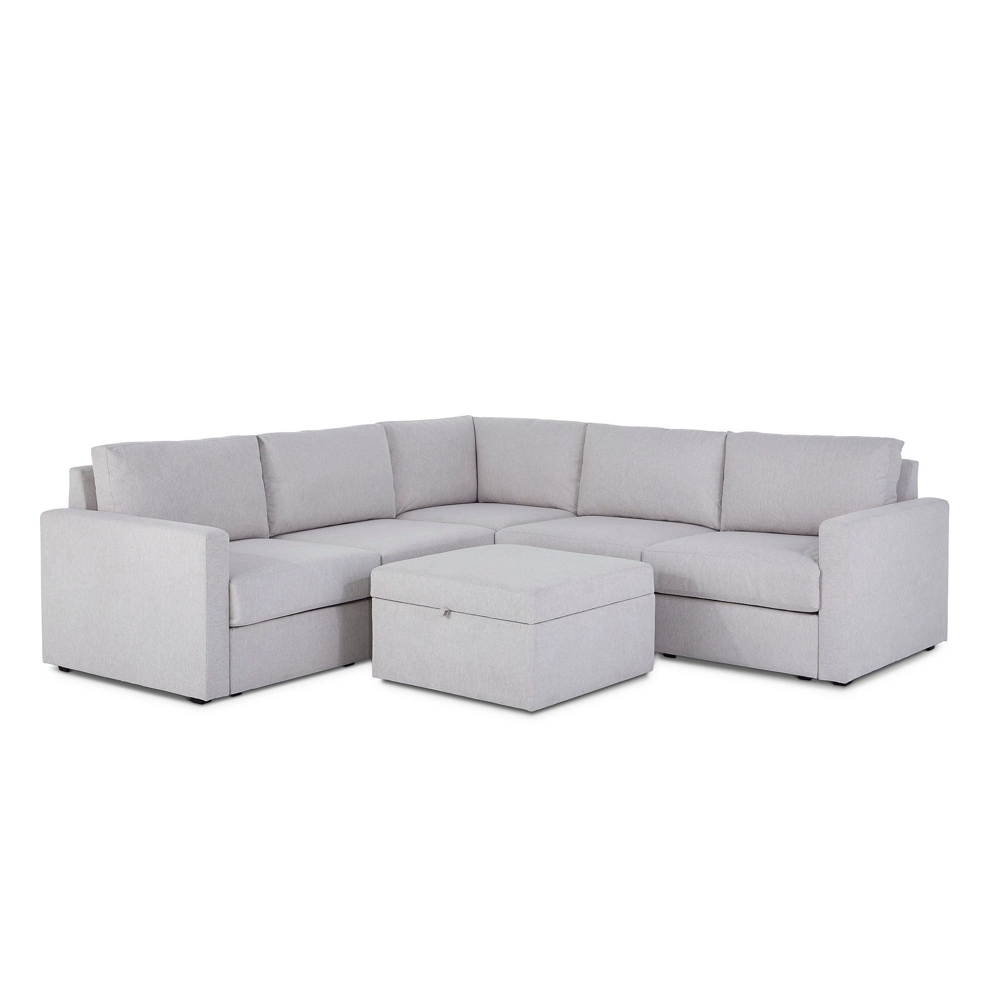 Flex - Sectional with Standard Arm and Storage Ottoman