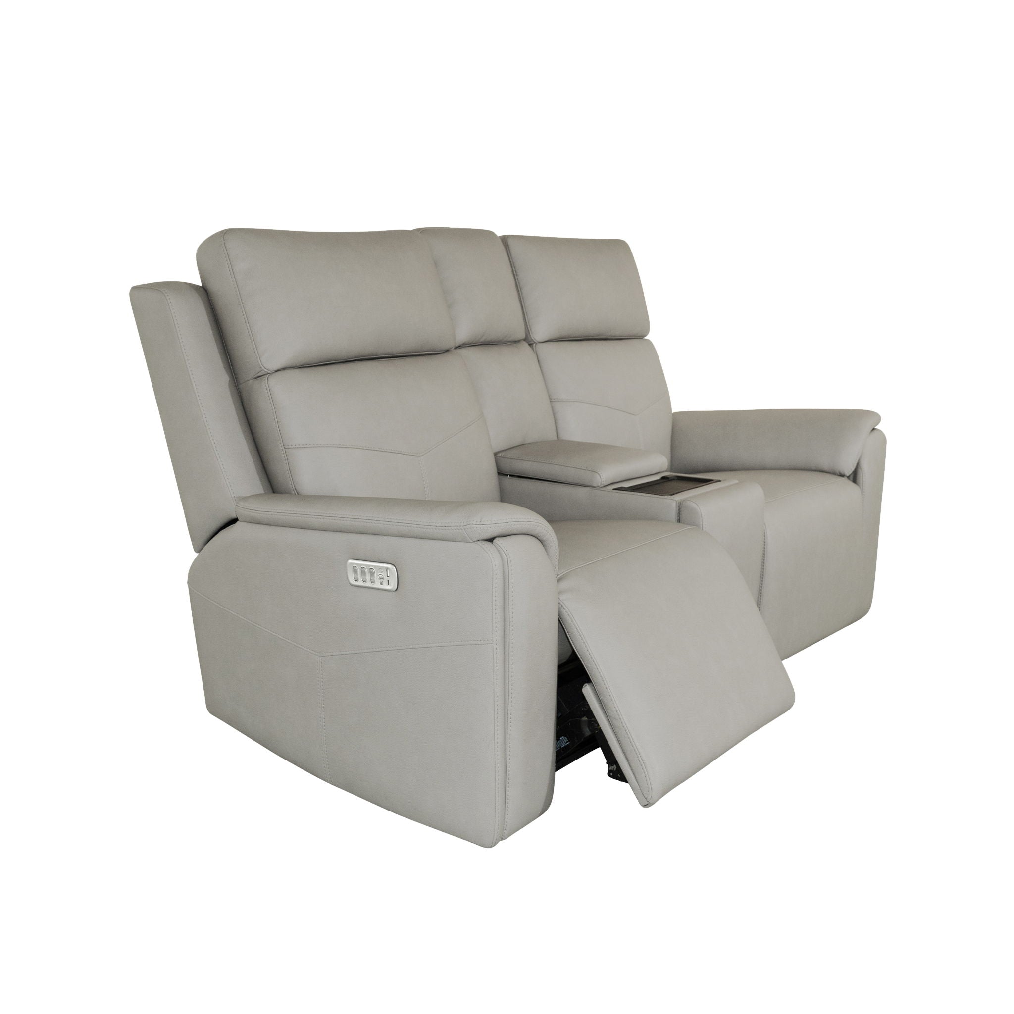 Vernon - Power Reclining Loveseat With Console, Power Headrests, Lumbar, Heat & Massage