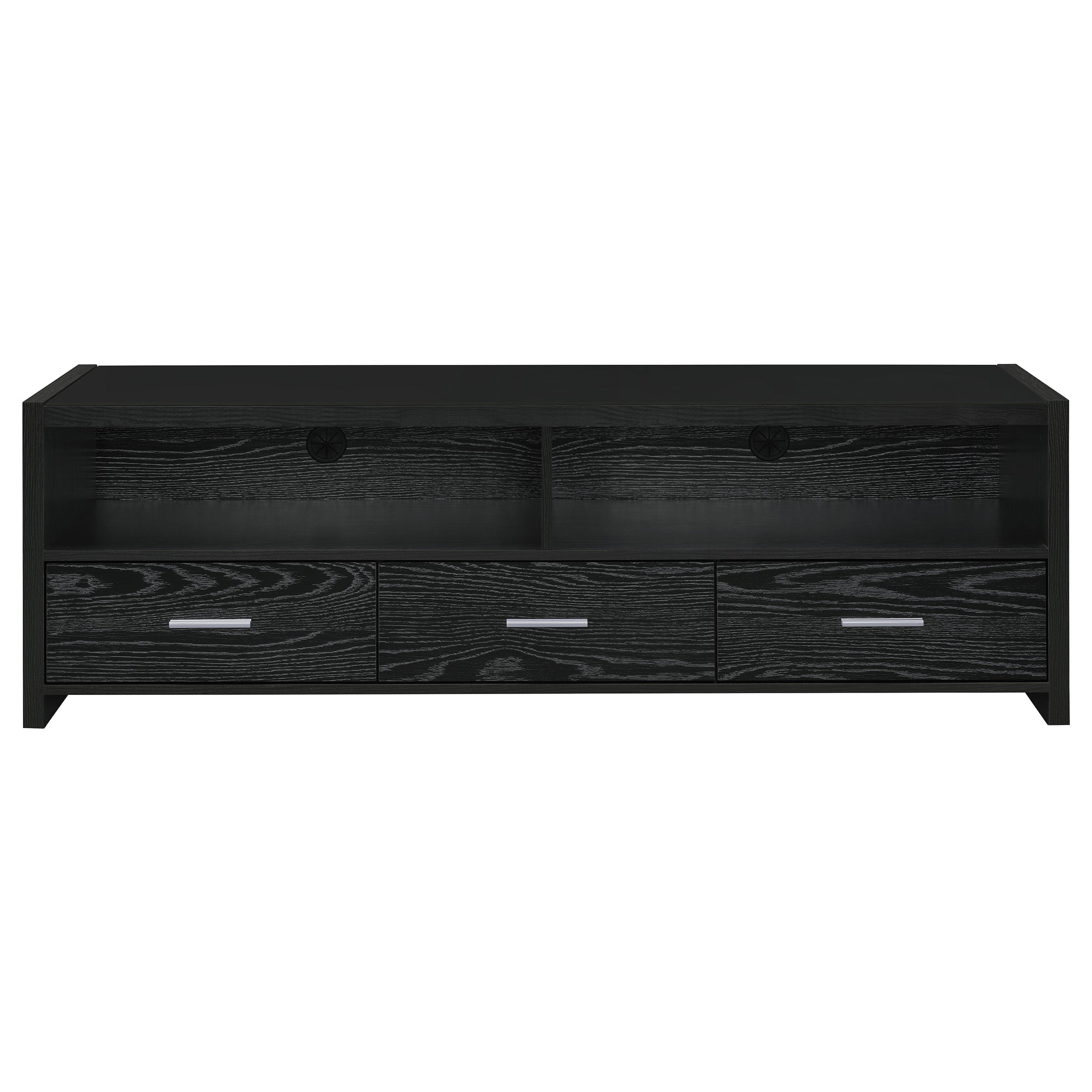 Alton 3-drawer Engineered Wood 61-inch TV Stand Black Oak — view 4