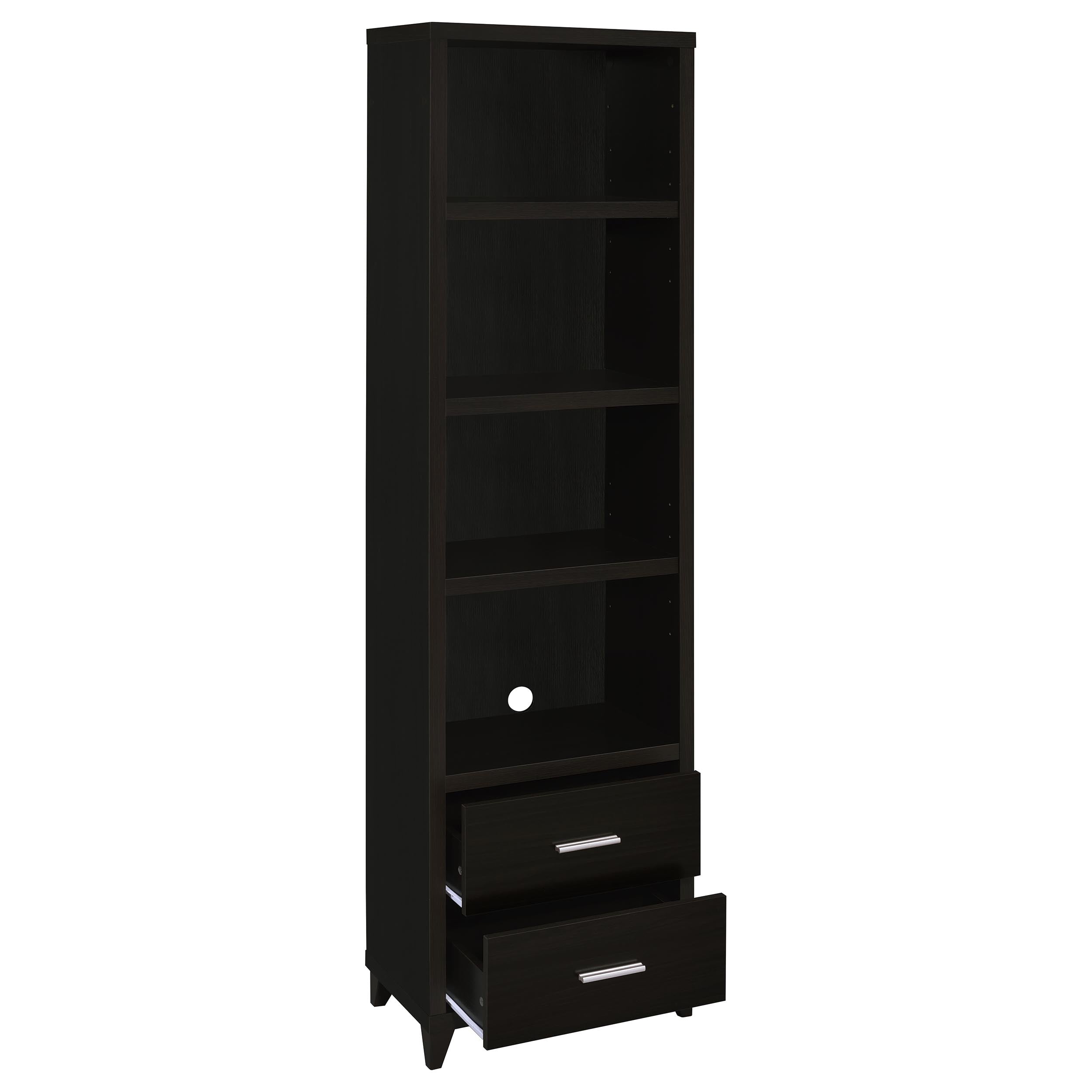 Lewes 4-shelf Engineered Wood Media Tower Cappuccino — view 3
