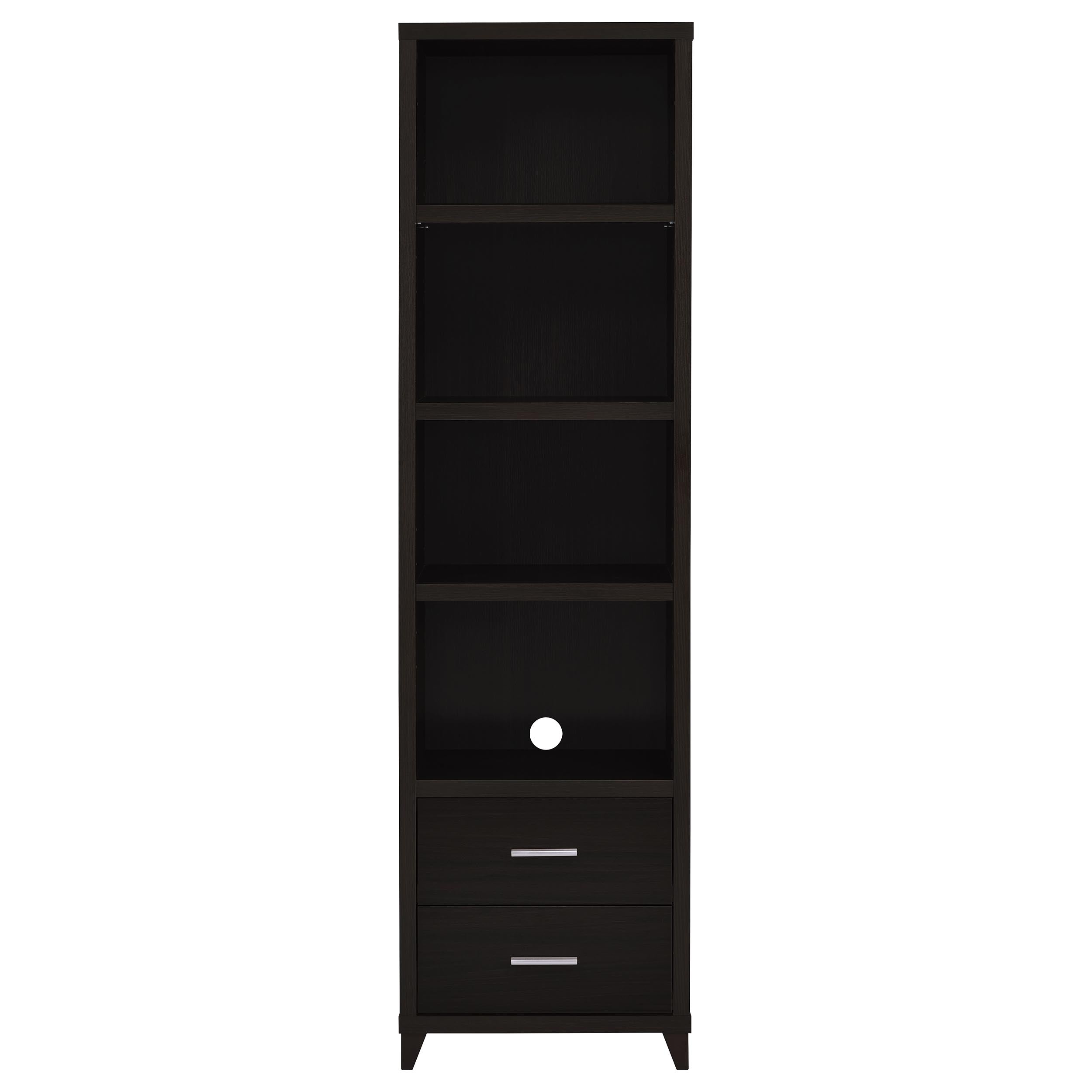 Lewes 4-shelf Engineered Wood Media Tower Cappuccino — view 4