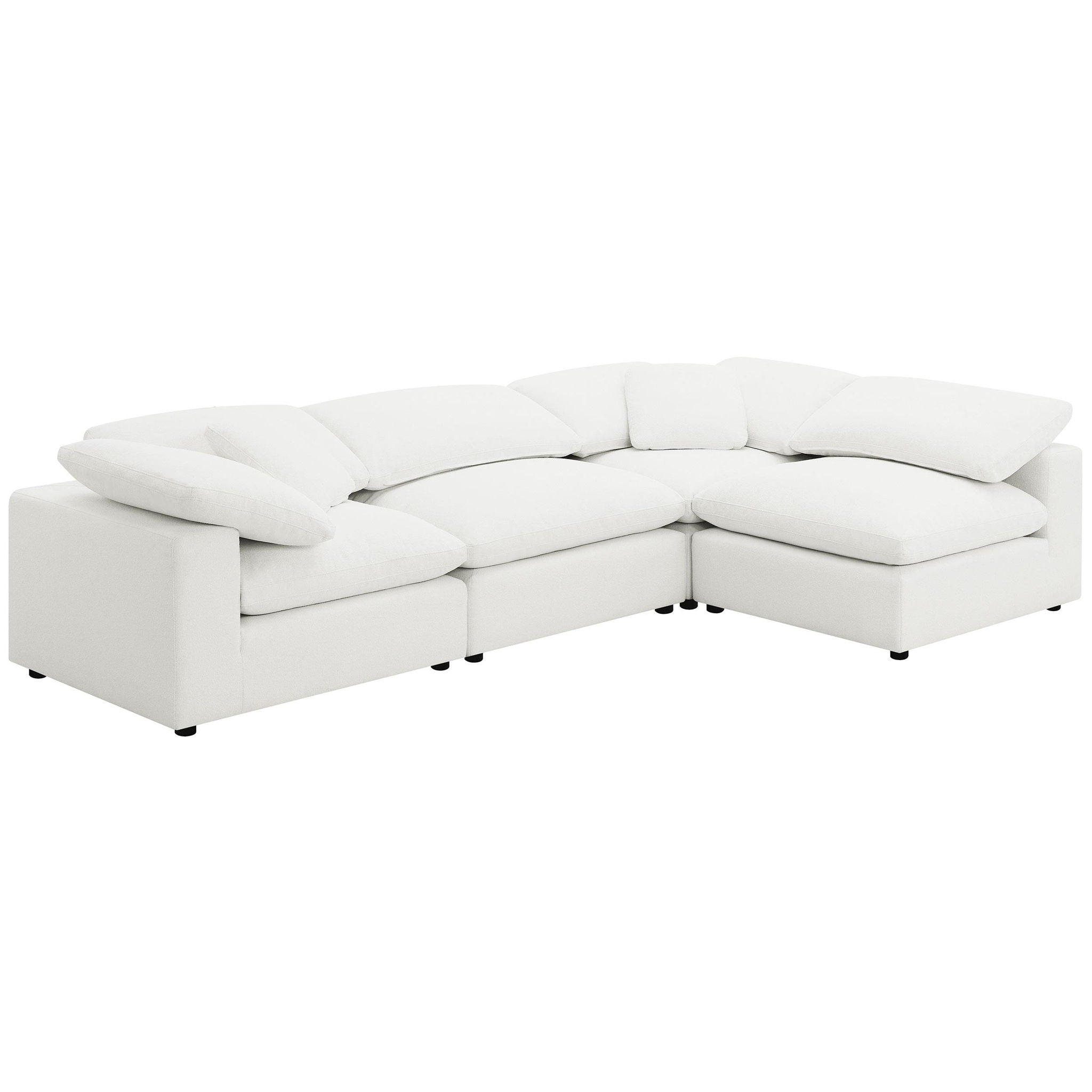 Raleigh Boucle Upholstered Armless Chair Ivory - Atlantic Fine Furniture Melbourne FL