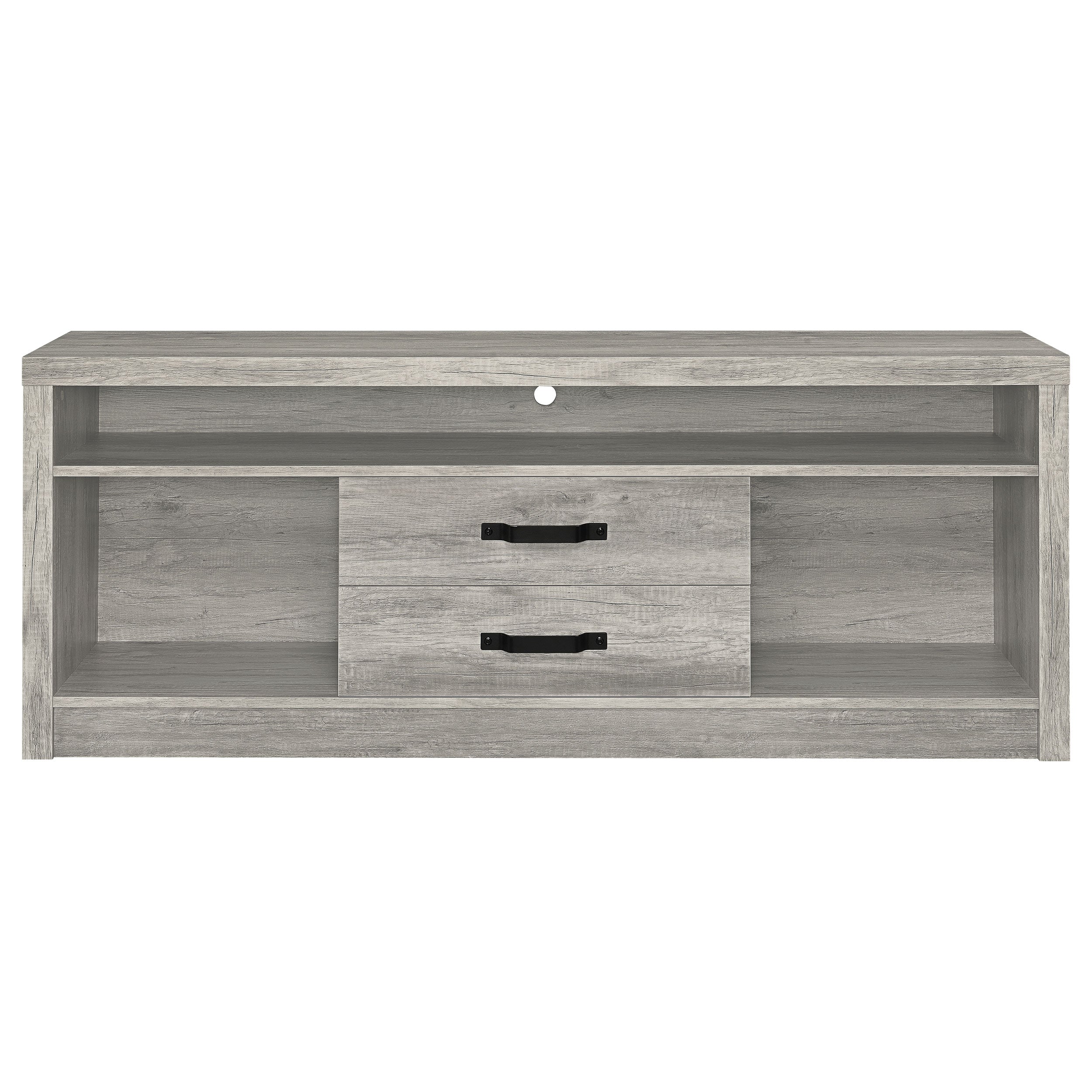 Burke 2-drawer Engineered Wood 59-inch TV Stand Grey Driftwood — view 4