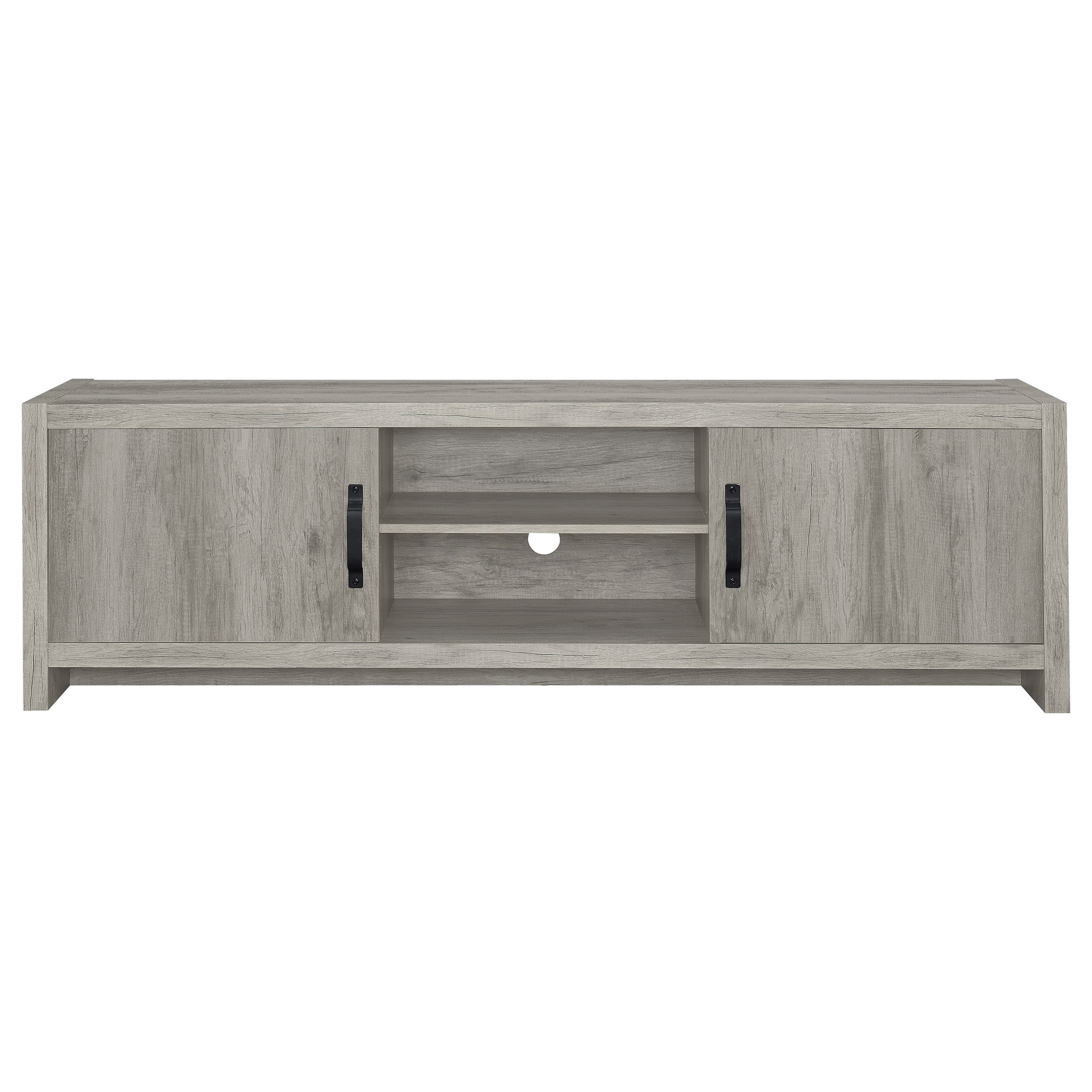 Burke 2-door Engineered Wood 71-inch TV Stand Grey Driftwood — view 4