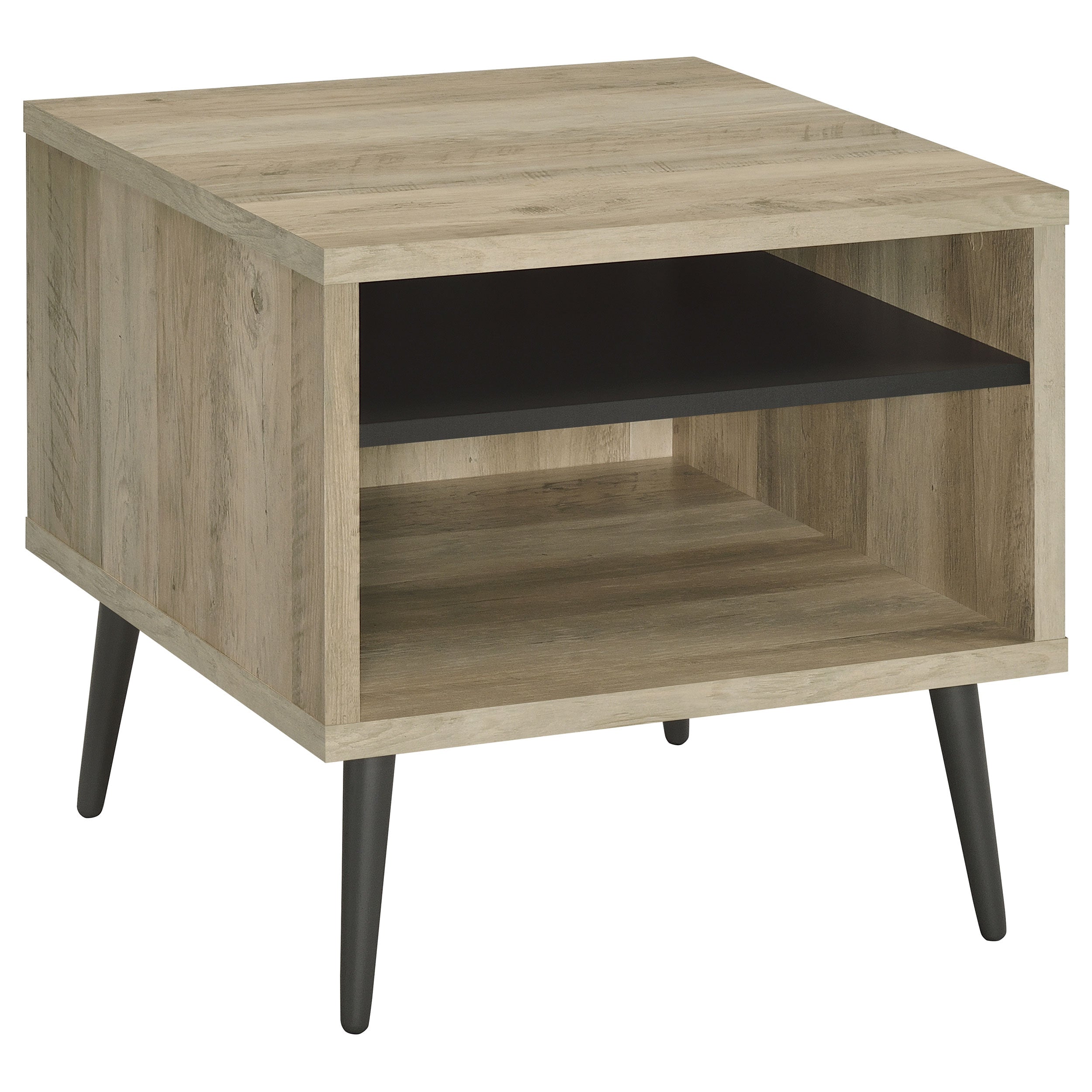 Welsh Square Engineered Wood Side End Table Distressed Pine — view 1