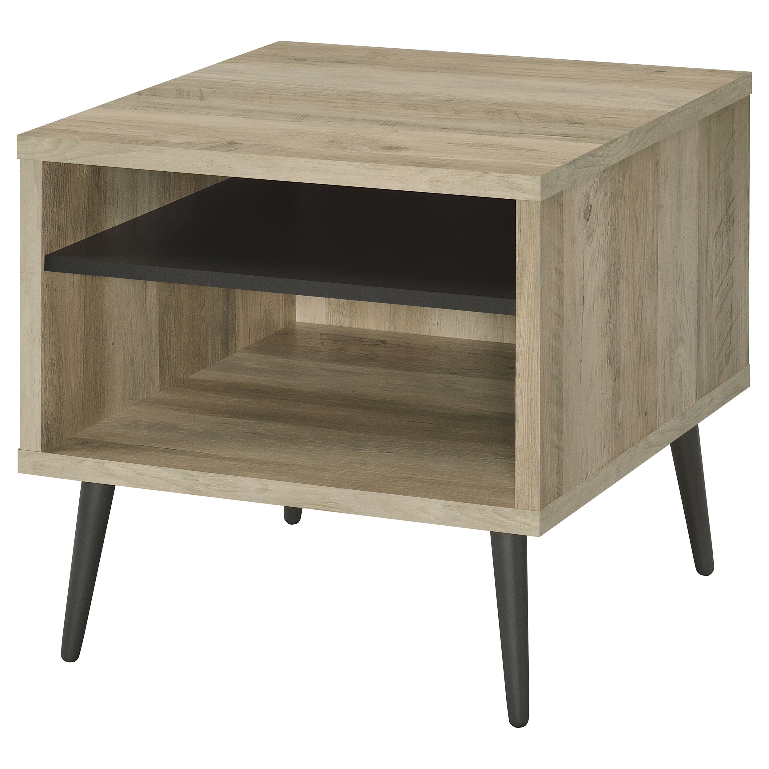 Welsh Square Engineered Wood Side End Table Distressed Pine — view 4