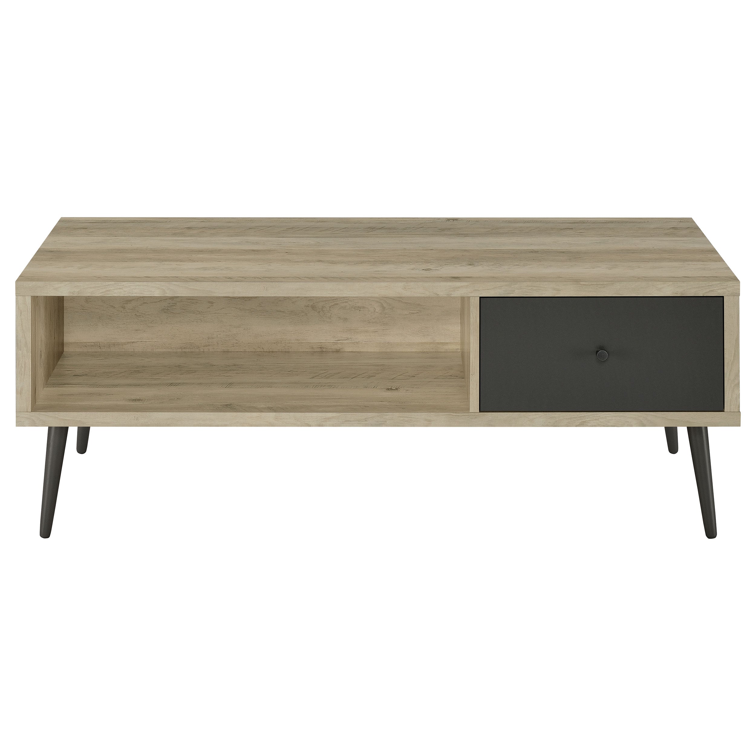 Welsh 1-drawer Engineered Wood Coffee Table Distressed Pine — view 4