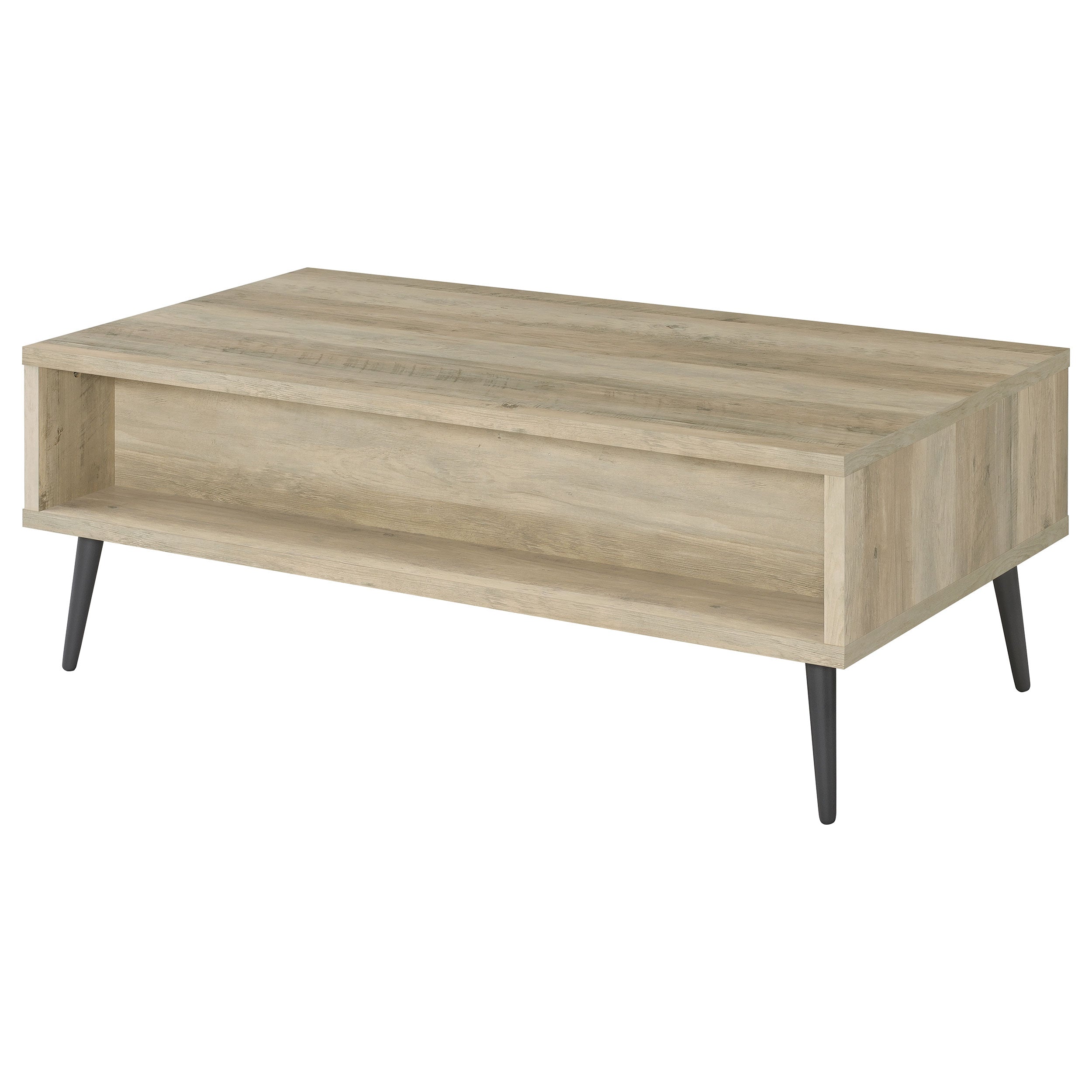 Welsh 1-drawer Engineered Wood Coffee Table Distressed Pine — view 8