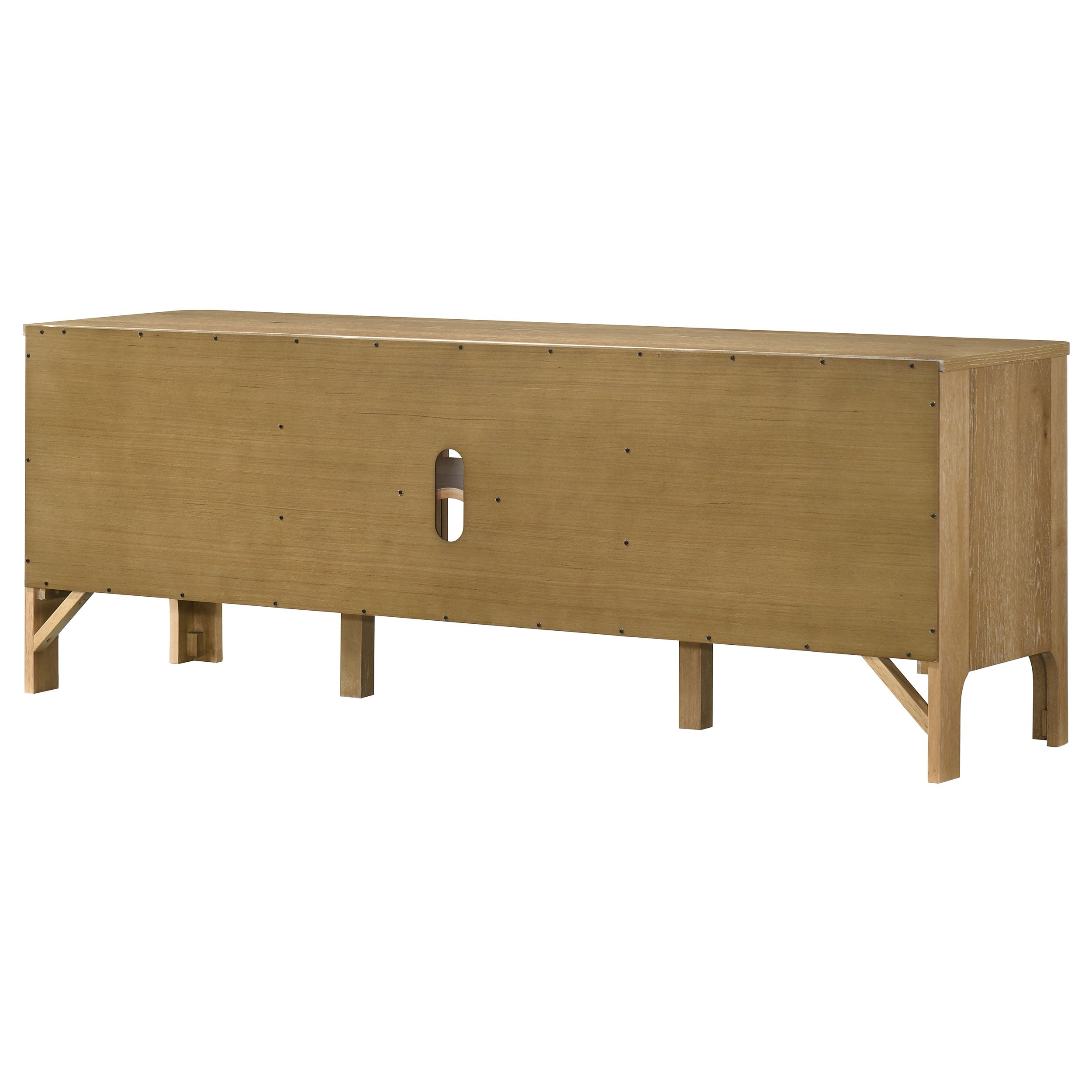Rowe 65-inch 2-door Wood TV Stand Media Console Light Oak — view 10