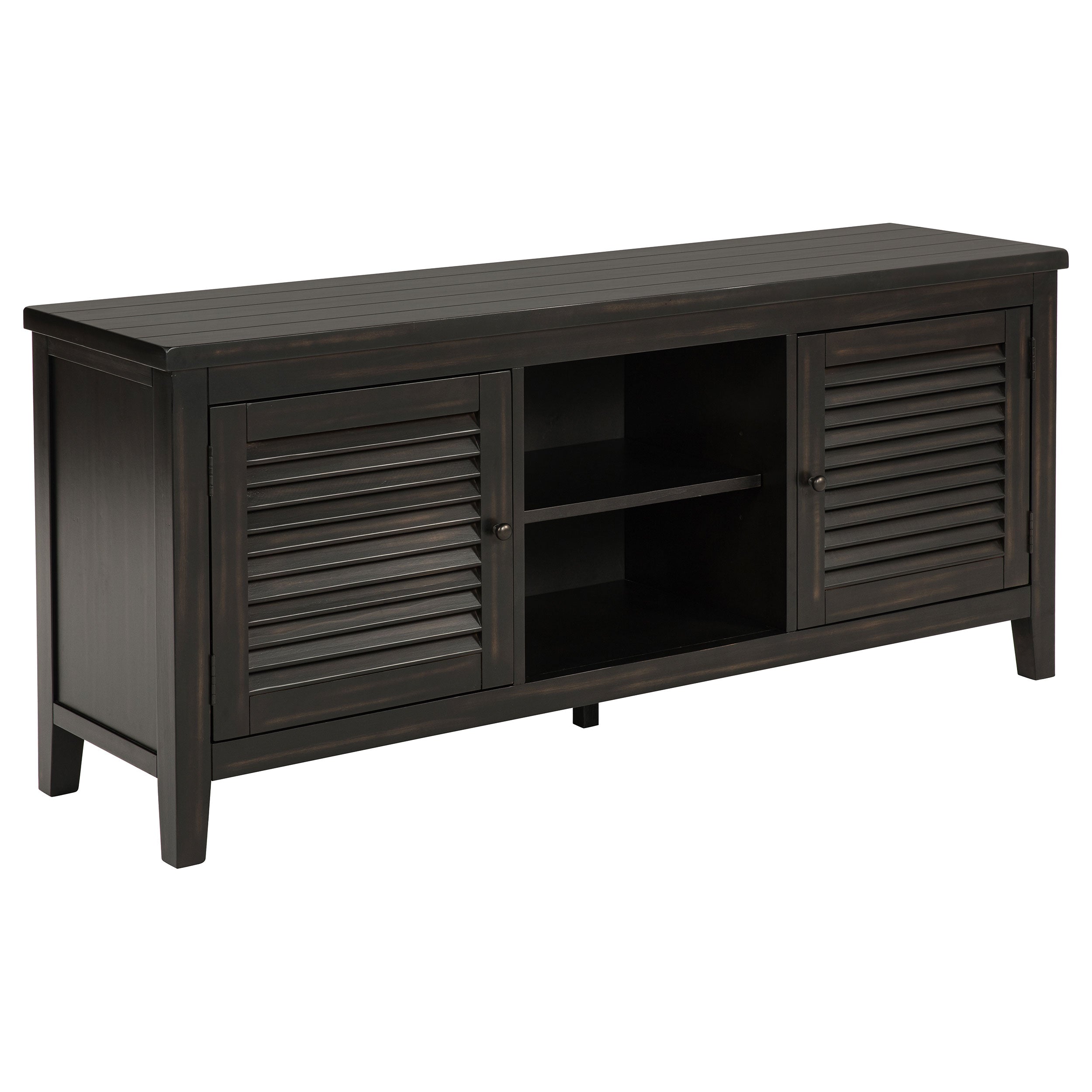 Concord 2-door 60-inch TV Stand Console Distressed Java — view 1