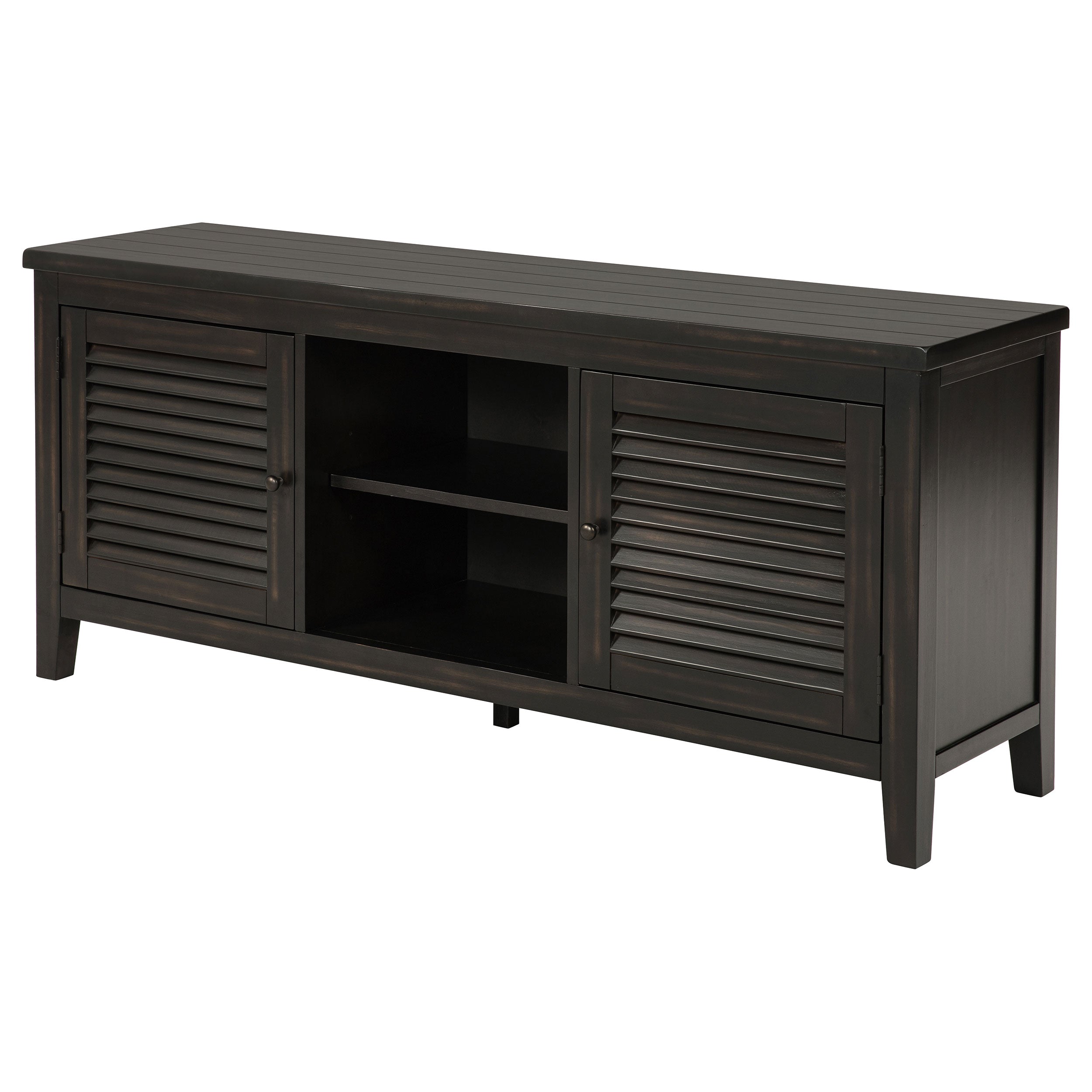 Concord 2-door 60-inch TV Stand Console Distressed Java — view 5