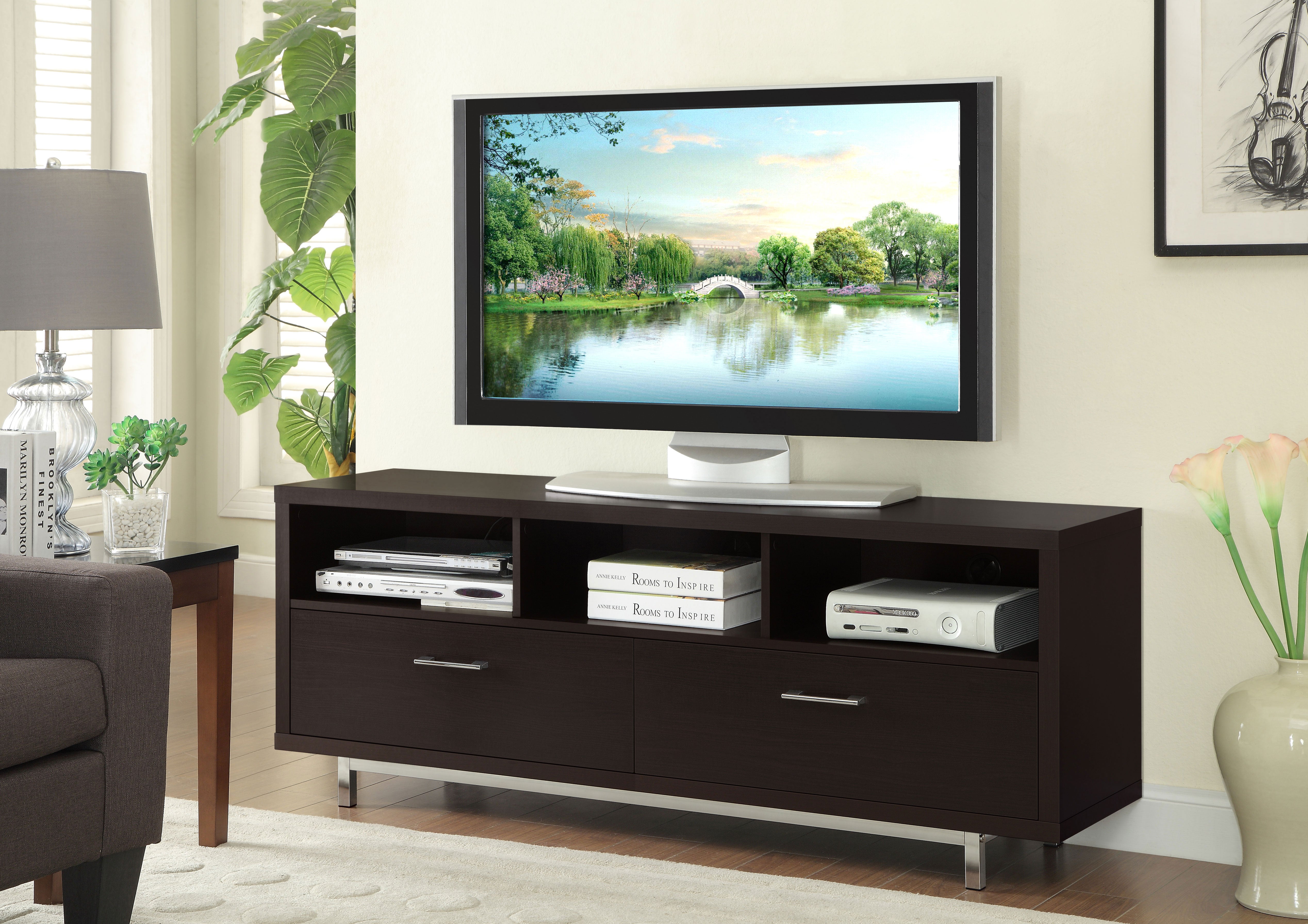 Casey 2-drawer Engineered Wood 60-inch TV Stand Cappuccino — view 2