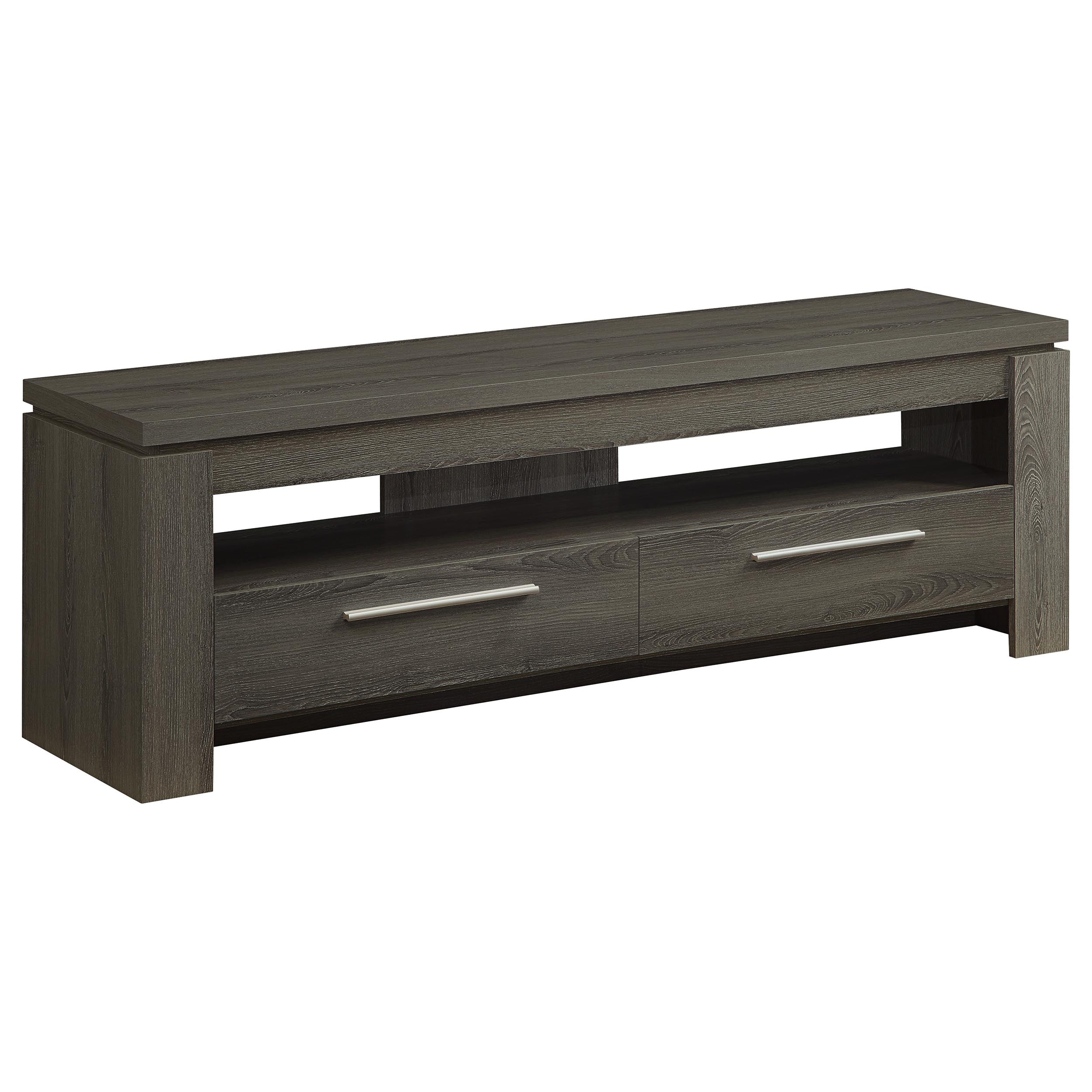 Elkton 2-drawer Engineered Wood 59-inch TV Stand Weathered Grey — view 1
