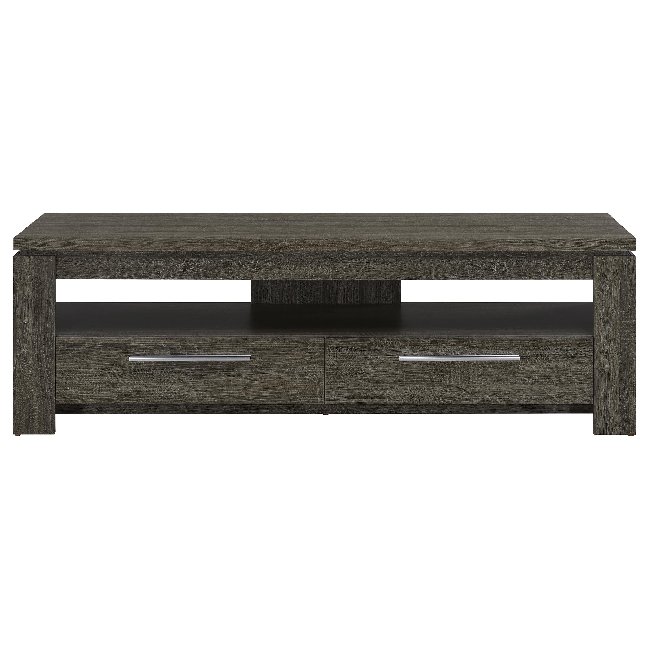 Elkton 2-drawer Engineered Wood 59-inch TV Stand Weathered Grey — view 4