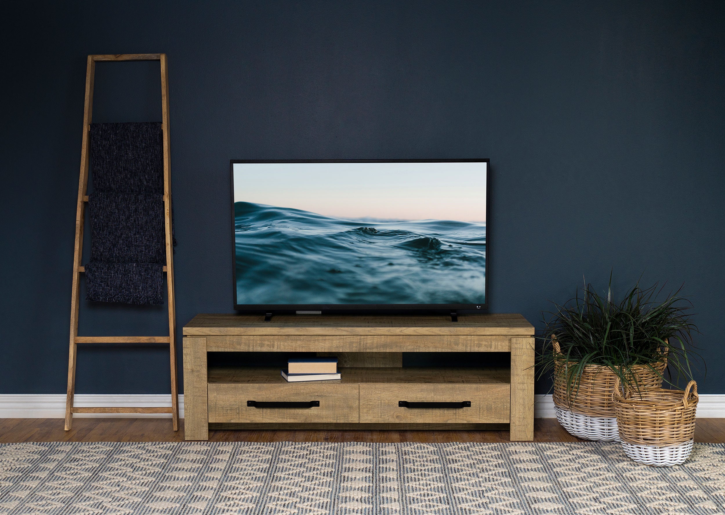 Elkton 2-drawer Engineered Wood 59-inch TV Stand Mango — view 2