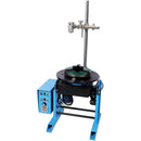 Heavy Duty Rotary Welding Positioner Turntable Table With Manual Tilt And 3 Jaw Lathe Chuck - Blue