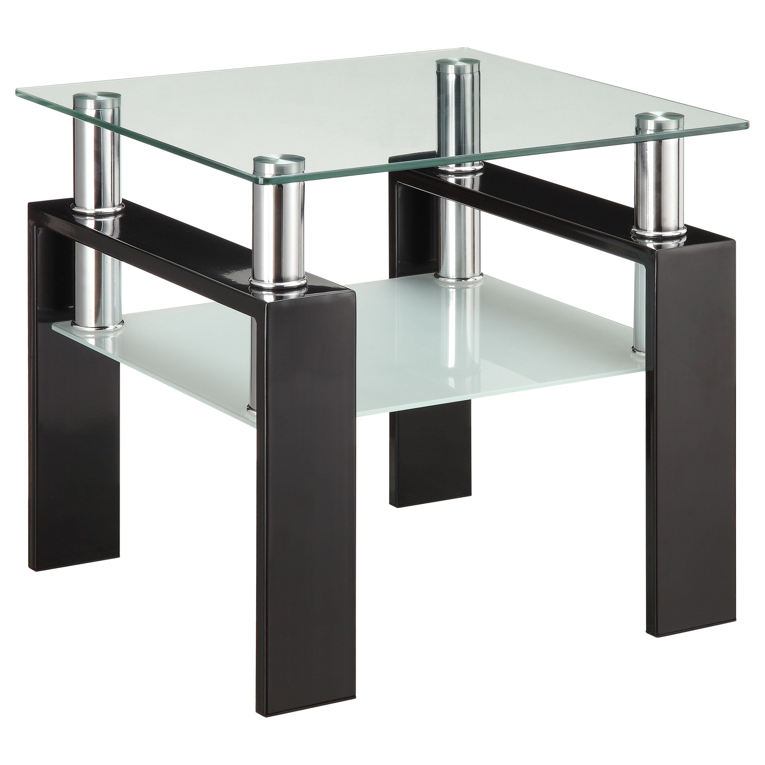 Dyer 2-piece Rectangular Coffee and End Table Set Black — view 3